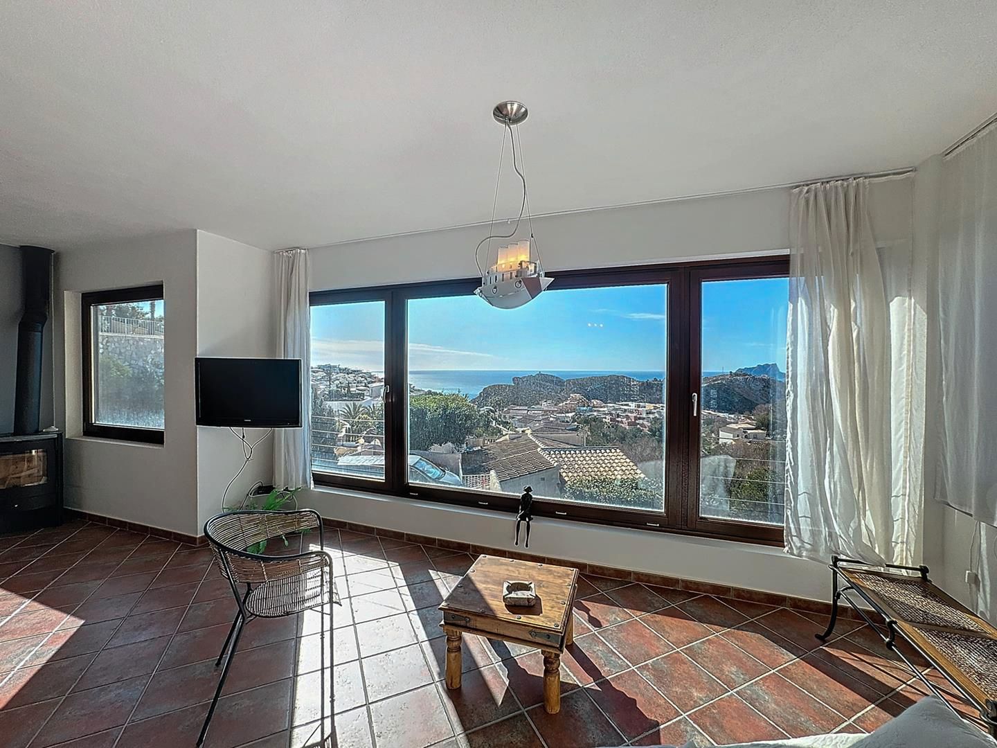 Sala de estar de Casa o chalet en venta en Benitachell / El Poble Nou de Benitatxell con Aire acondicionado, Calefacción y Jardín privado