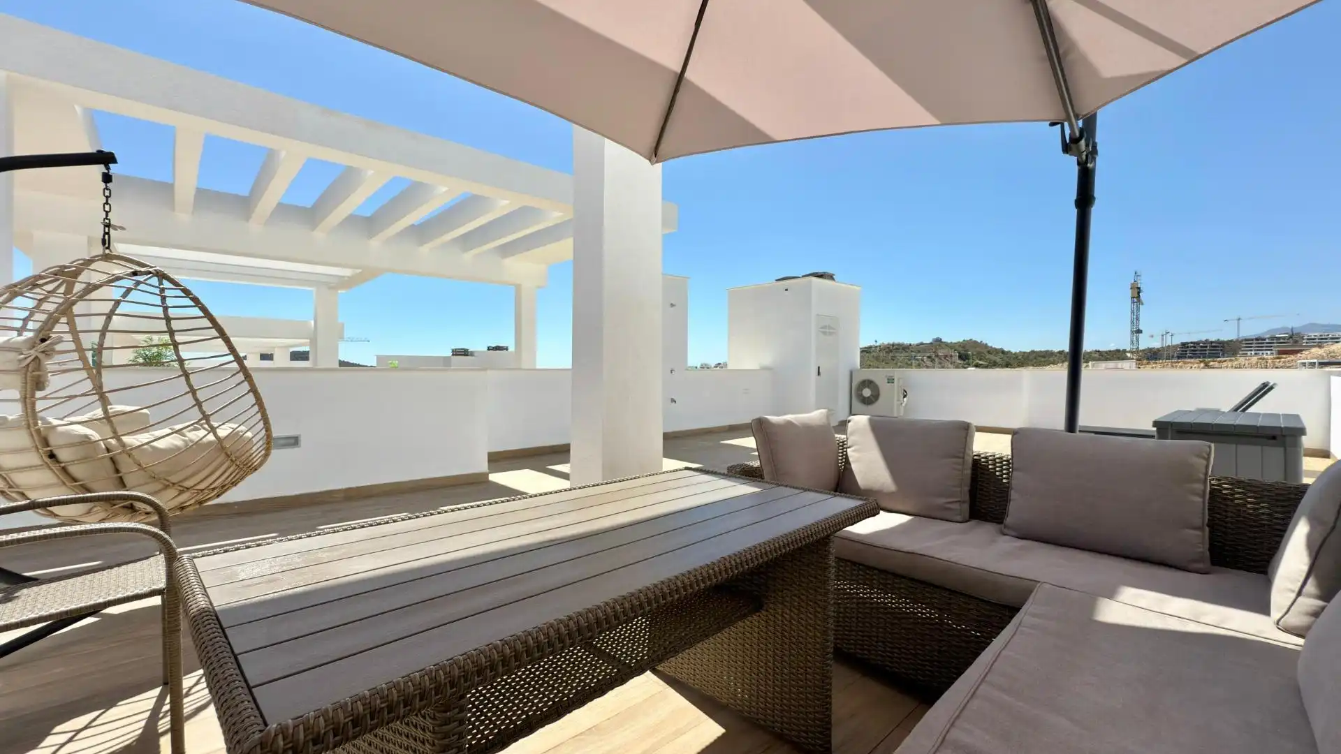 Terrasse von Dachboden zum Verkauf in Finestrat mit Klimaanlage, Terrasse und Gemeinschaftspool