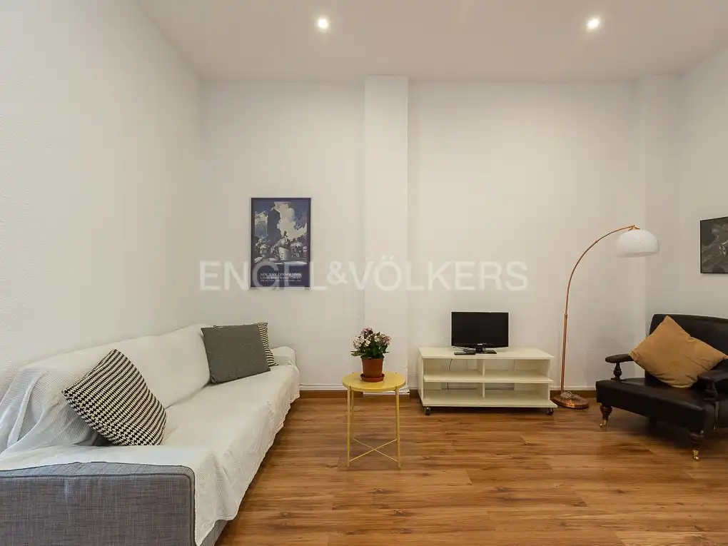 Wohnzimmer von Wohnung zur Miete in Valencia mit Klimaanlage, Heizung und Parkett