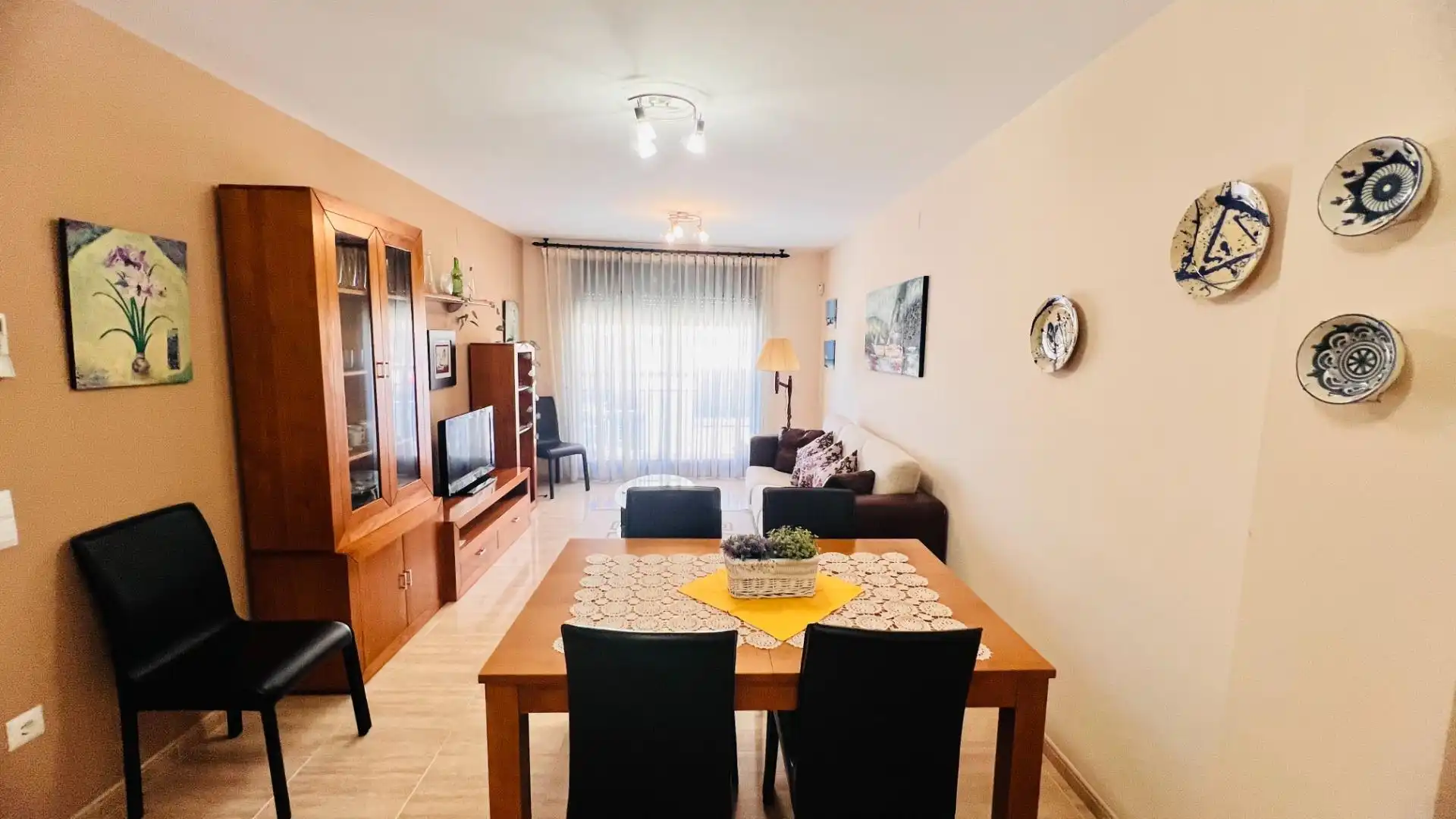 Wohnzimmer von Dachboden zum Verkauf in L'Ampolla mit Terrasse, Möbliert und Alarm
