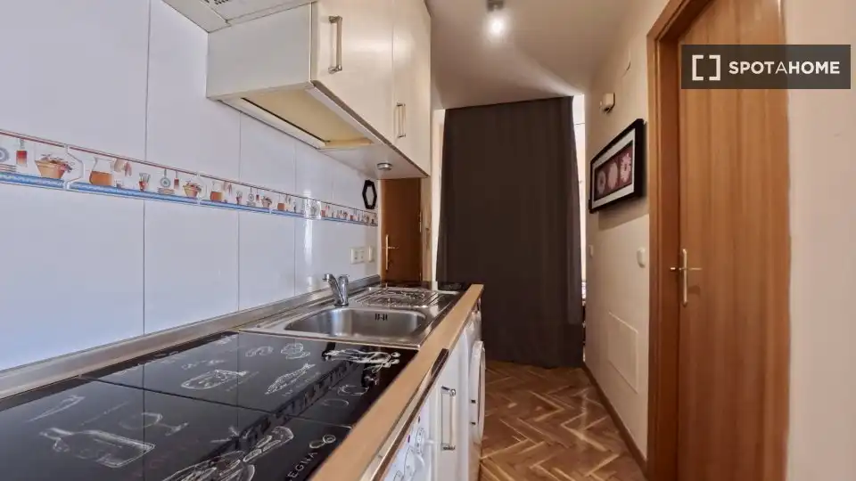 Küche von Wohnungen zur untervermieten in Madrid mit Klimaanlage, Terrasse und Möbliert
