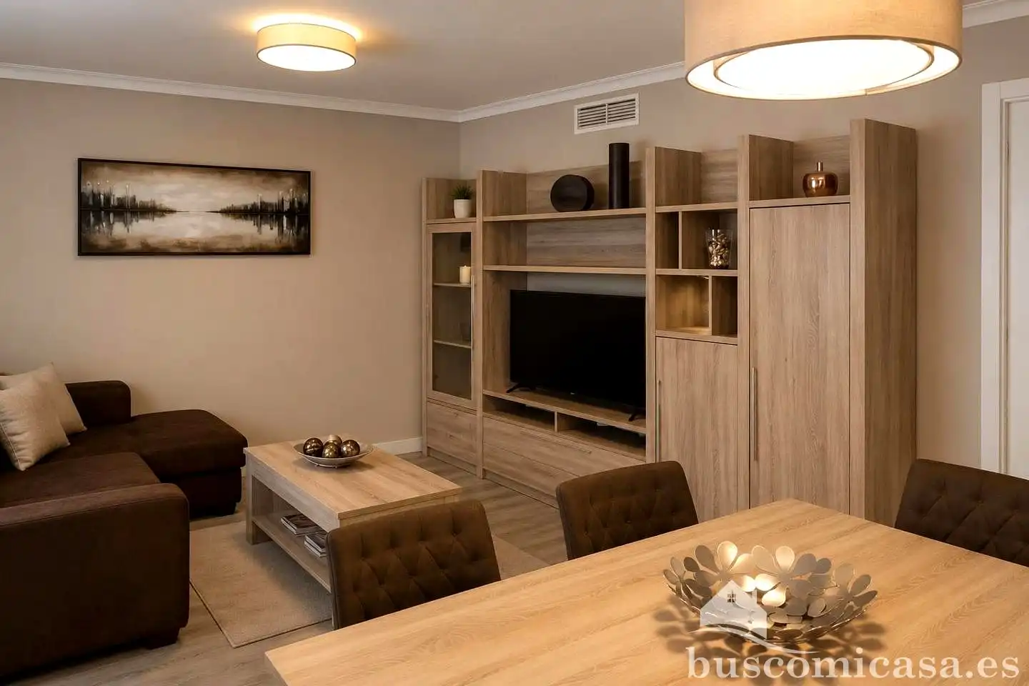 Living room of Ground floor for sale in Linares  with Air Conditioner, Parquet flooring and Furnished