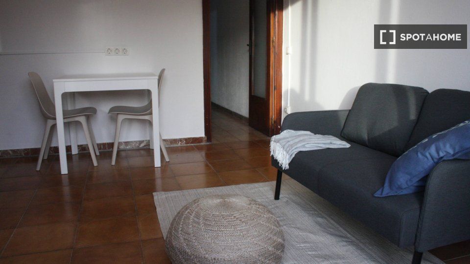 Sala d'estar de Pis de lloguer en  Barcelona Capital amb Aire condicionat, Calefacció i Moblat