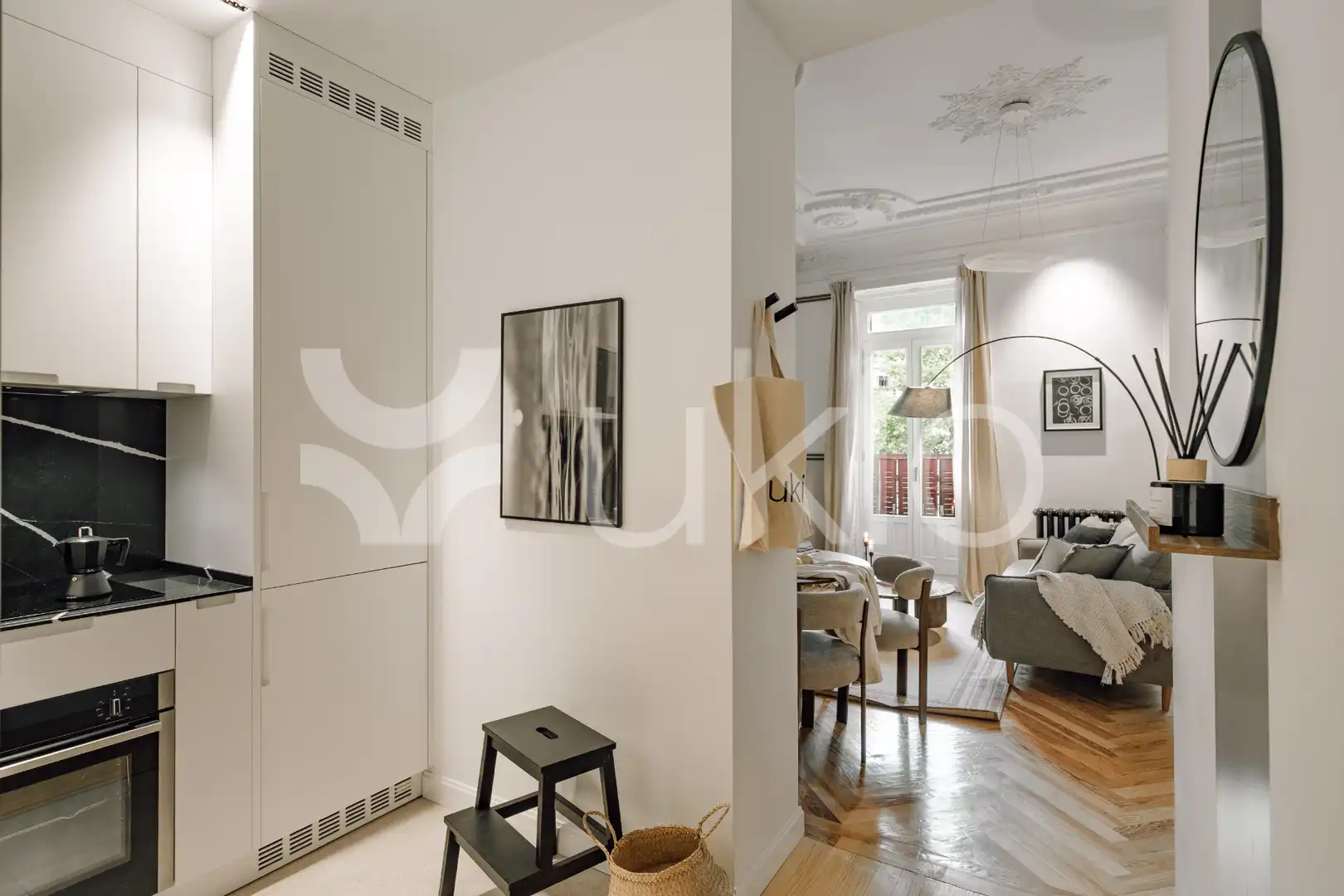 Habitación de Apartamento de alquiler en Madrid con Aire acondicionado, Calefacción y Amueblado
