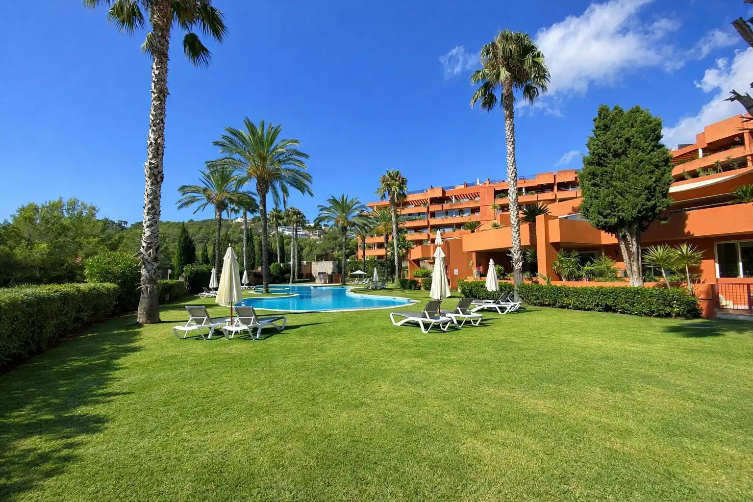 Jardín de Apartamento en venta en Santa Eulària des Riu con Aire acondicionado, Calefacción y Terraza