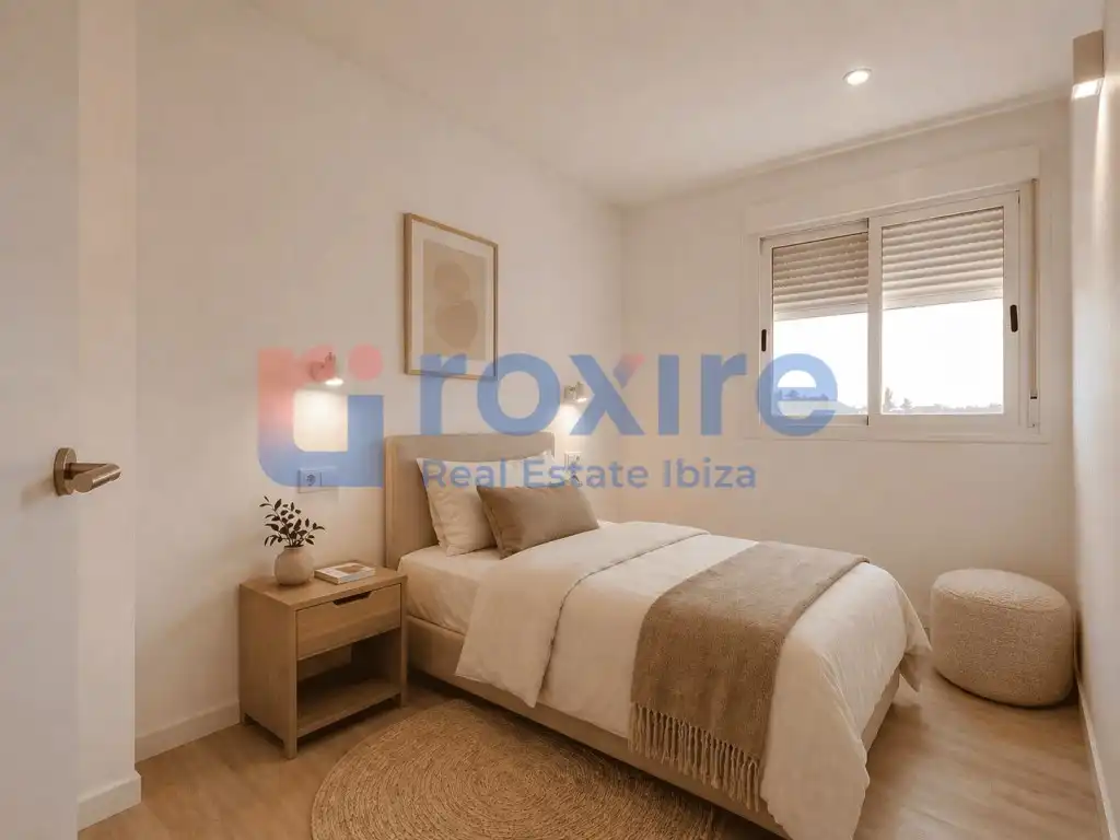 Schlafzimmer von Maisonette zum Verkauf in Sant Josep de sa Talaia mit Klimaanlage, Heizung und Terrasse