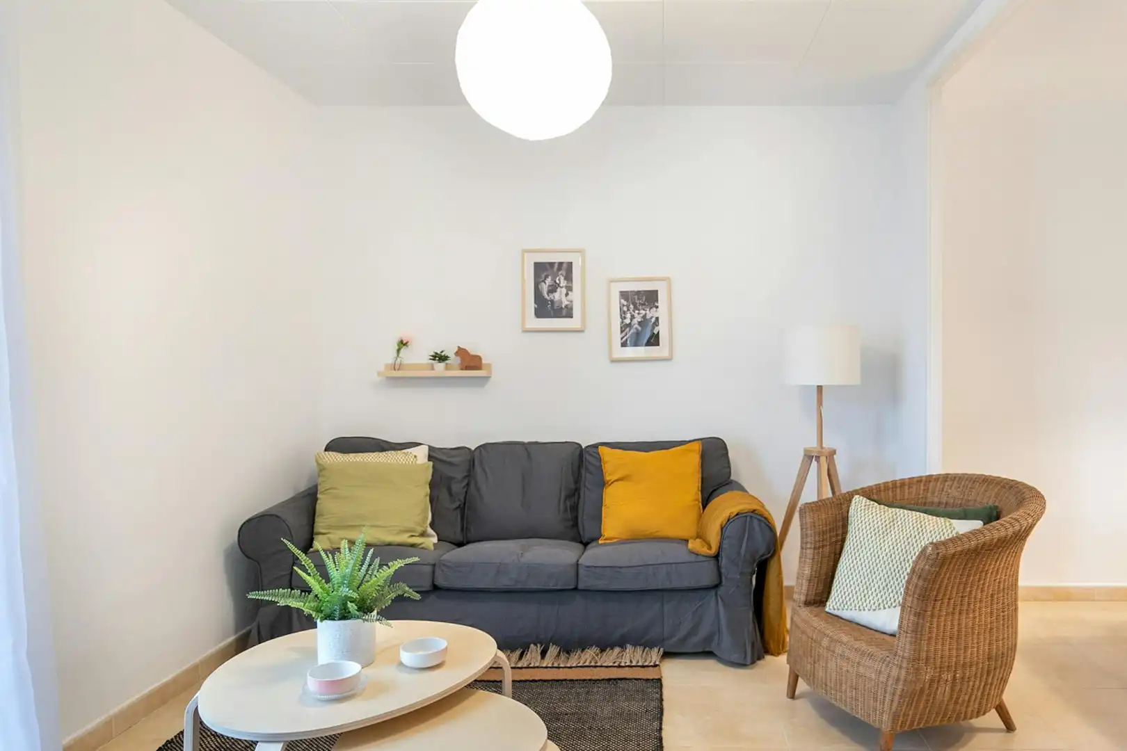 Sala de estar de Piso de alquiler en Barcelona con Calefacción, Amueblado y Lavadora