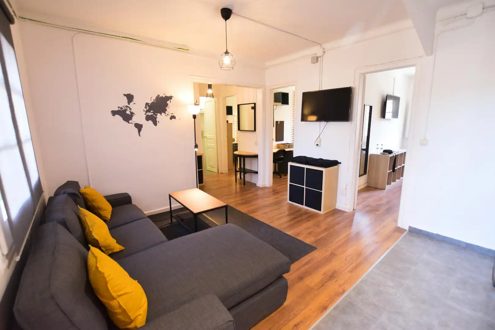 Living room of Flat for share in Barcelona  with Heating, Furnished and Washing machine