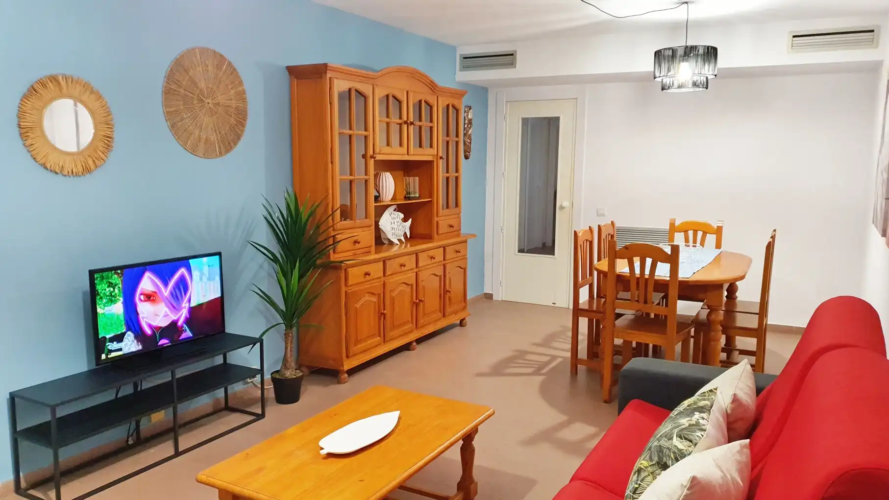 Wohnzimmer von Wohnungen zur Miete in Gandia mit Terrasse, Möbliert und Ofen