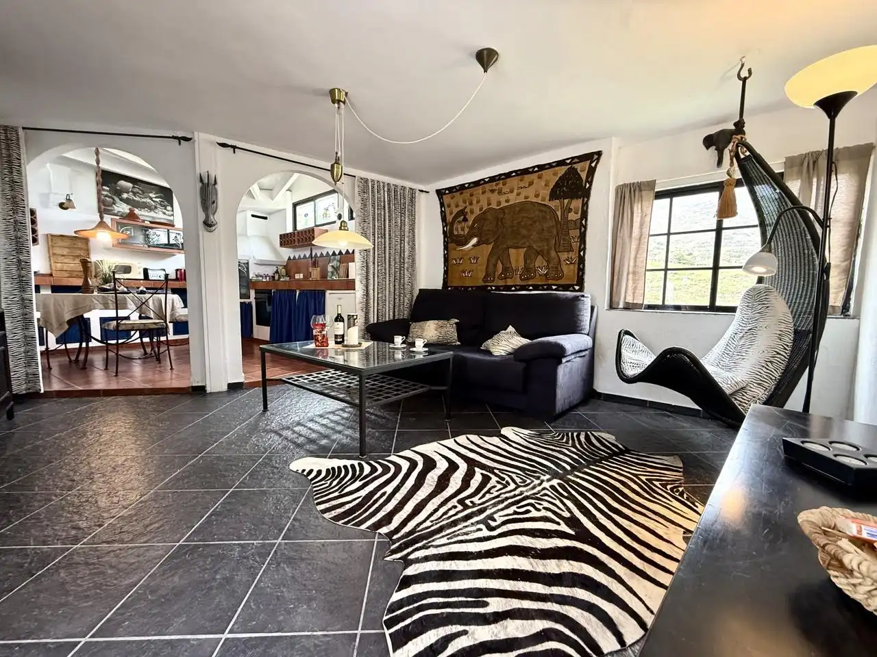 Sala d'estar de Casa o xalet en venda en Mogán amb Aire condicionat, Jardí privat i Terrassa