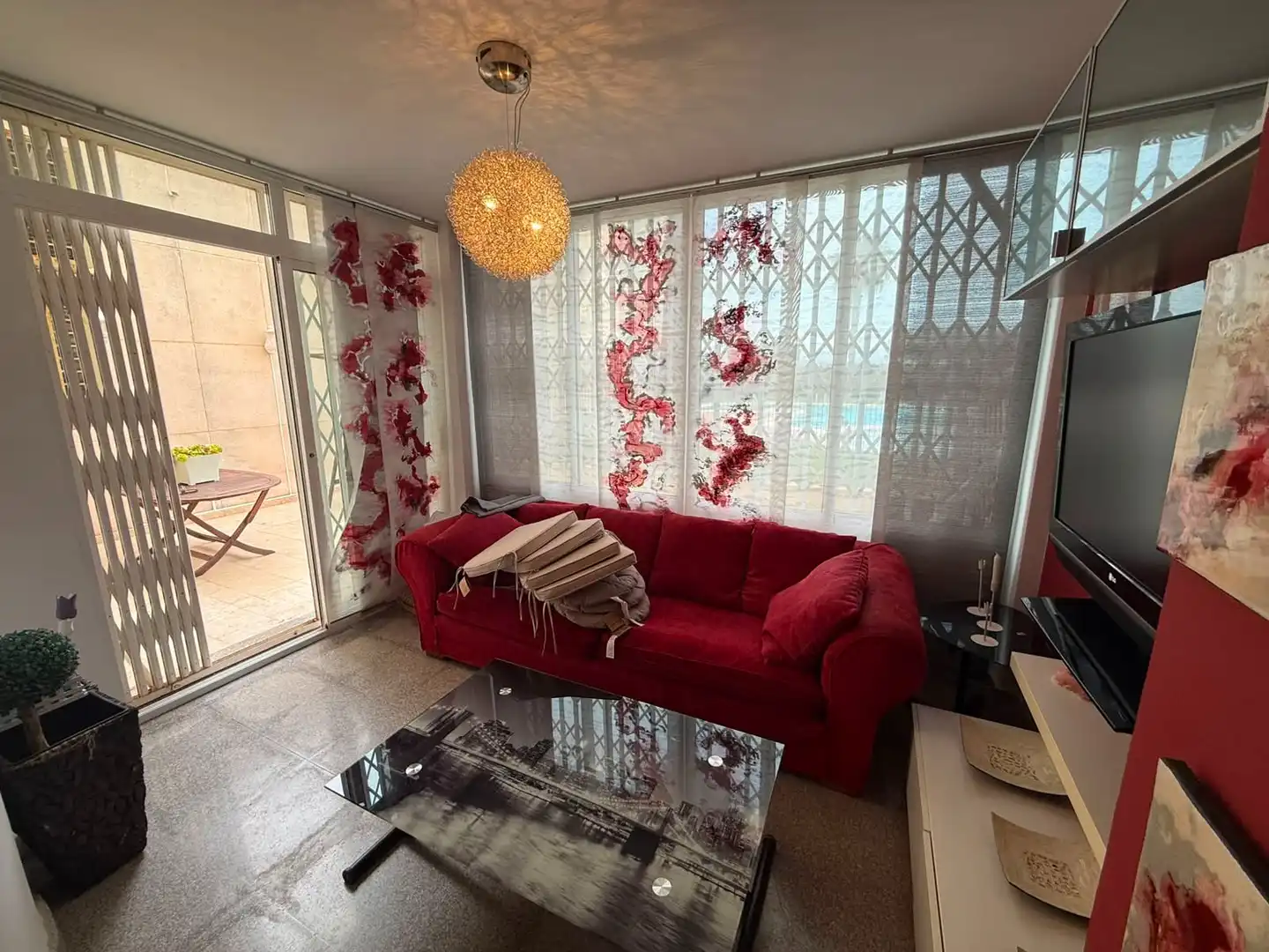 Living room of Flat for rent in El Campello  with Air Conditioner, Heating and Terrace