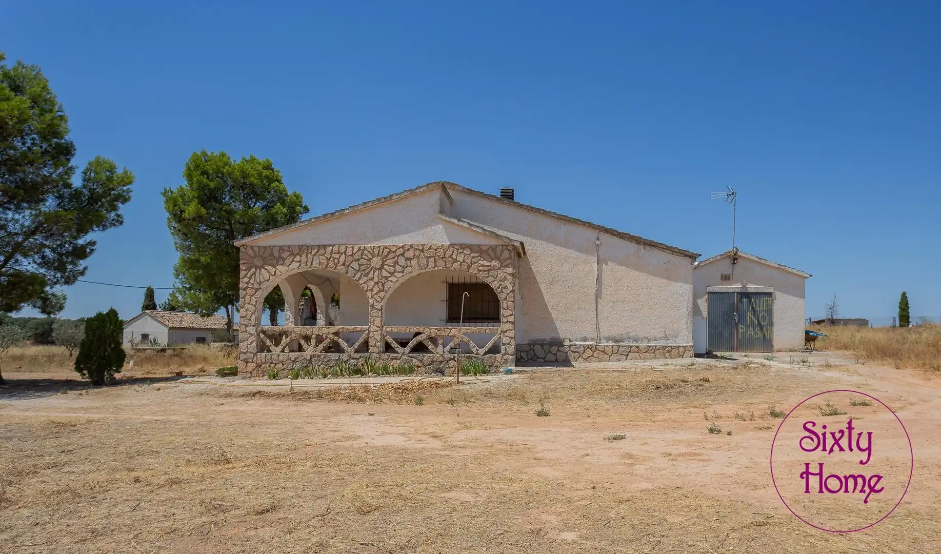 Vista exterior de Casa o chalet en venta en Belchite con Calefacción, Jardín privado y Terraza