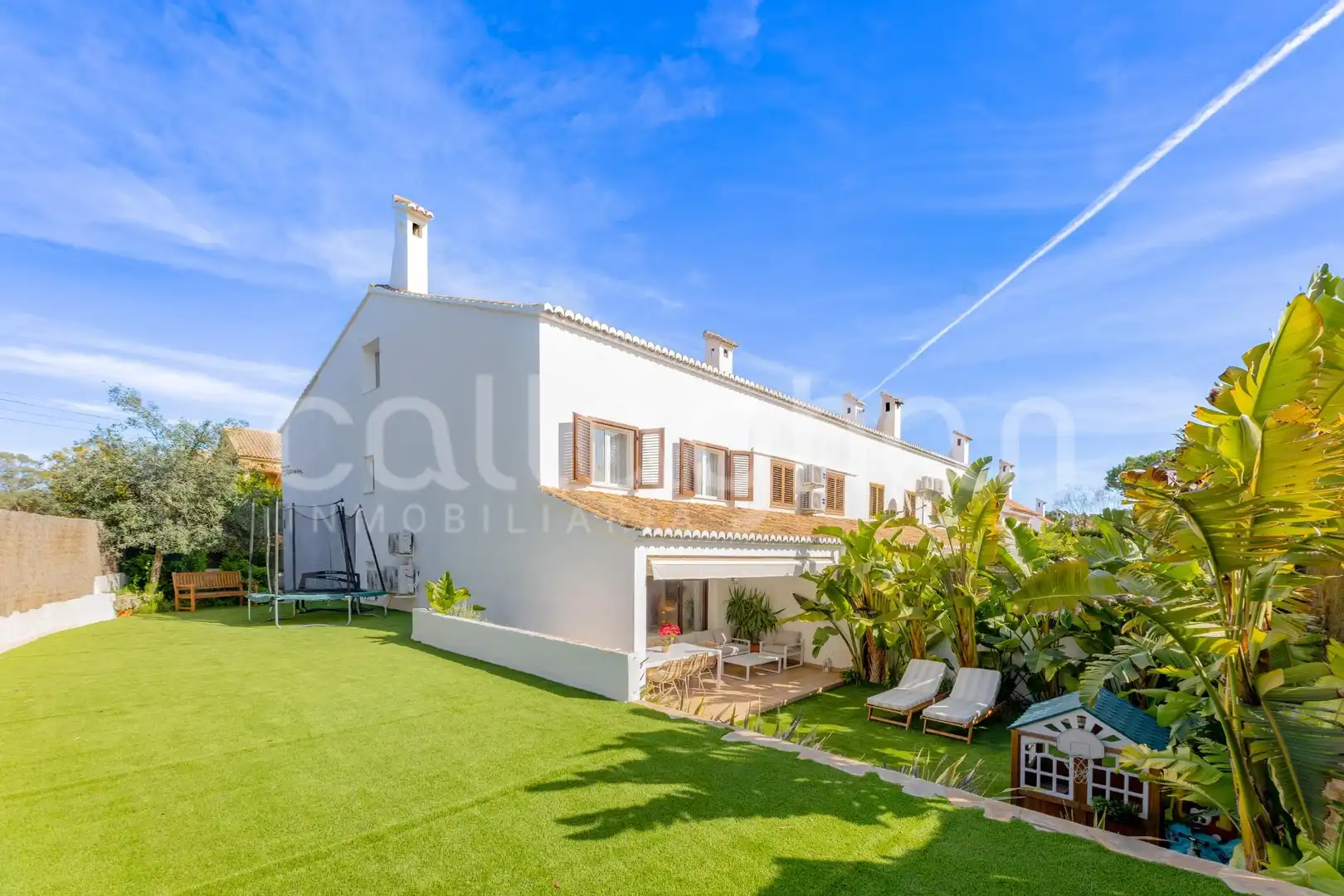 Jardín de Casa adosada en venta en Rocafort con Aire acondicionado, Calefacción y Jardín privado