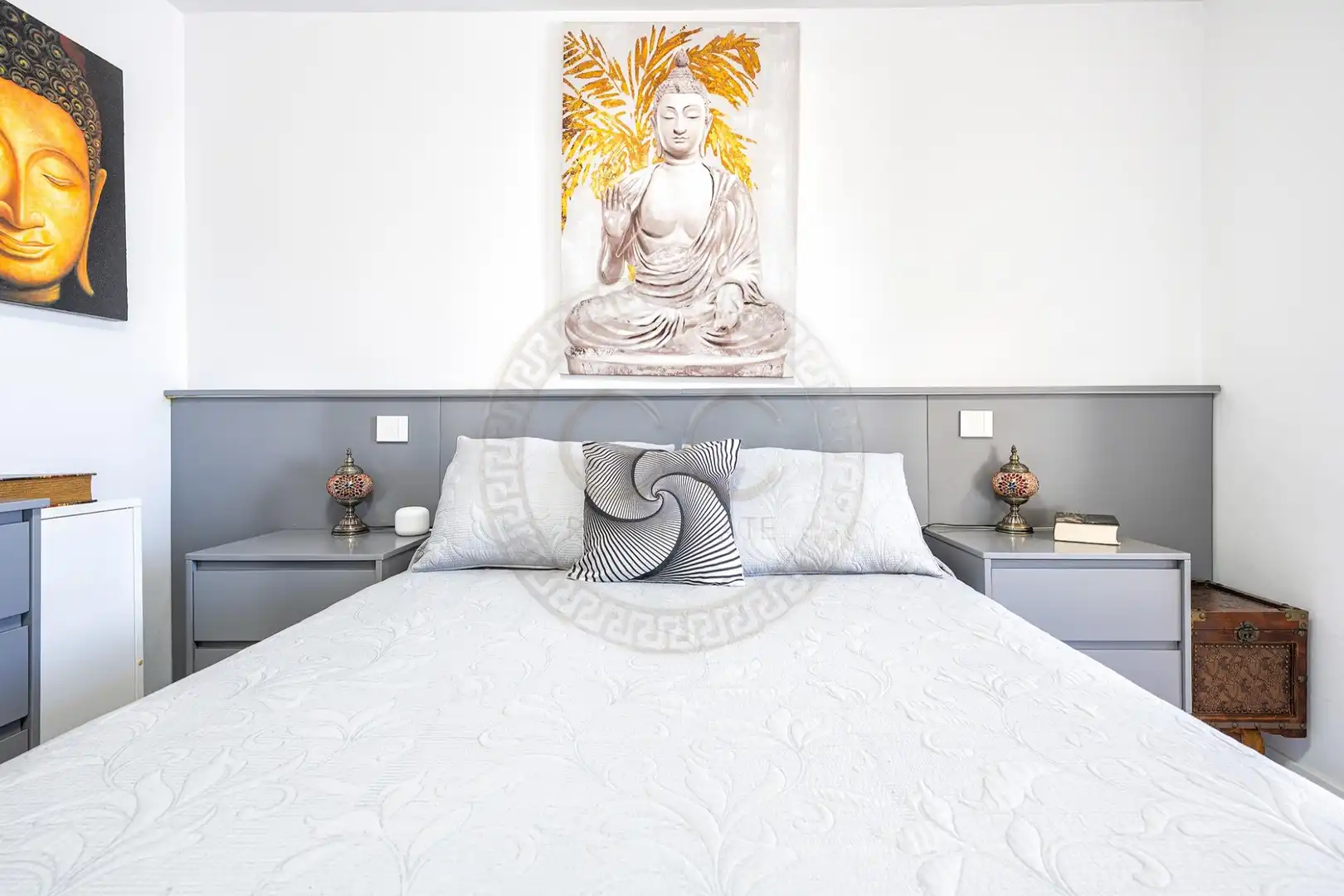Schlafzimmer von Einfamilien-Reihenhaus zum Verkauf in San Bartolomé de Tirajana mit Klimaanlage, Privatgarten und Terrasse