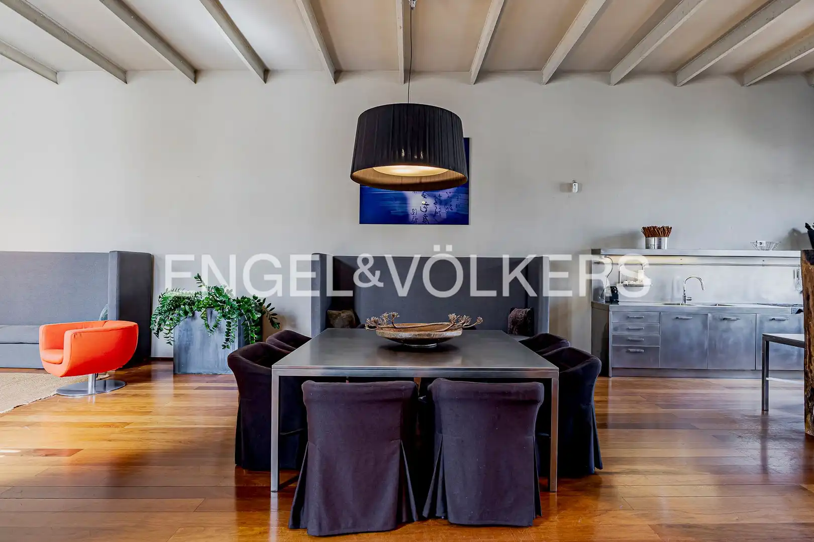 Comedor de Loft de alquiler en Barcelona con Aire acondicionado, Calefacción y Parquet