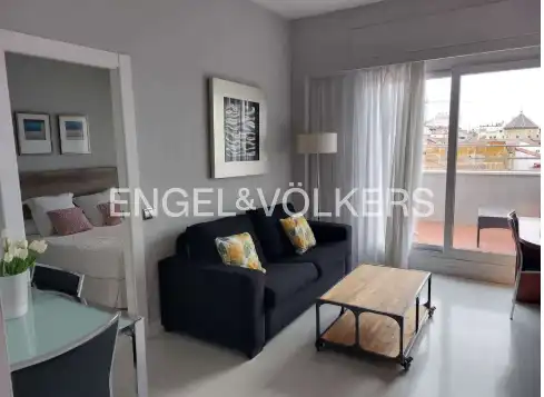 Wohnzimmer von Wohnung zur Miete in Madrid mit Klimaanlage, Heizung und Terrasse