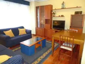 Living room of Flat for rent in Gijón   with Heating, Parquet flooring and Terrace