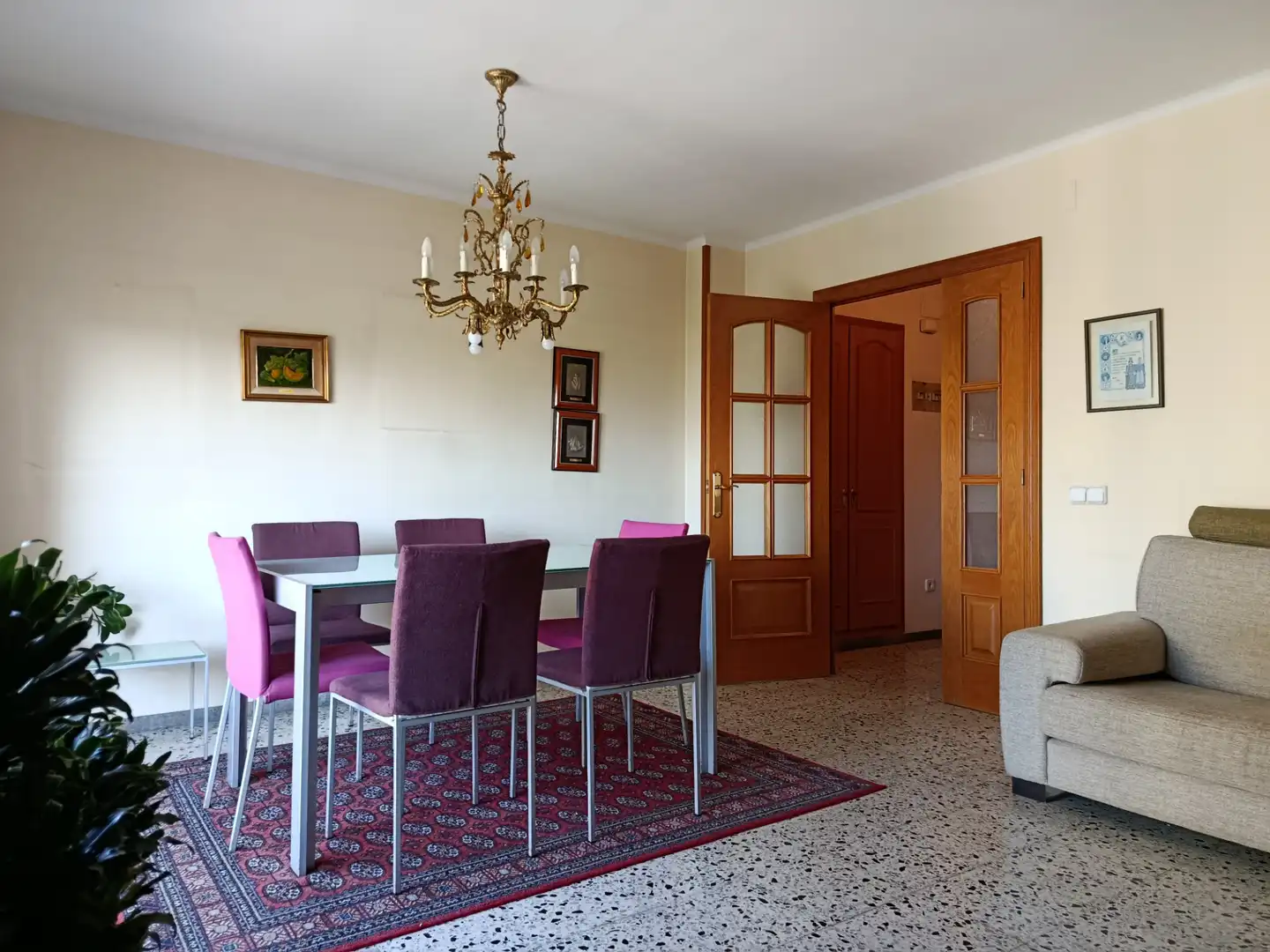 Dining room of Flat for sale in Girona Capital  with Air Conditioner, Heating and Private garden
