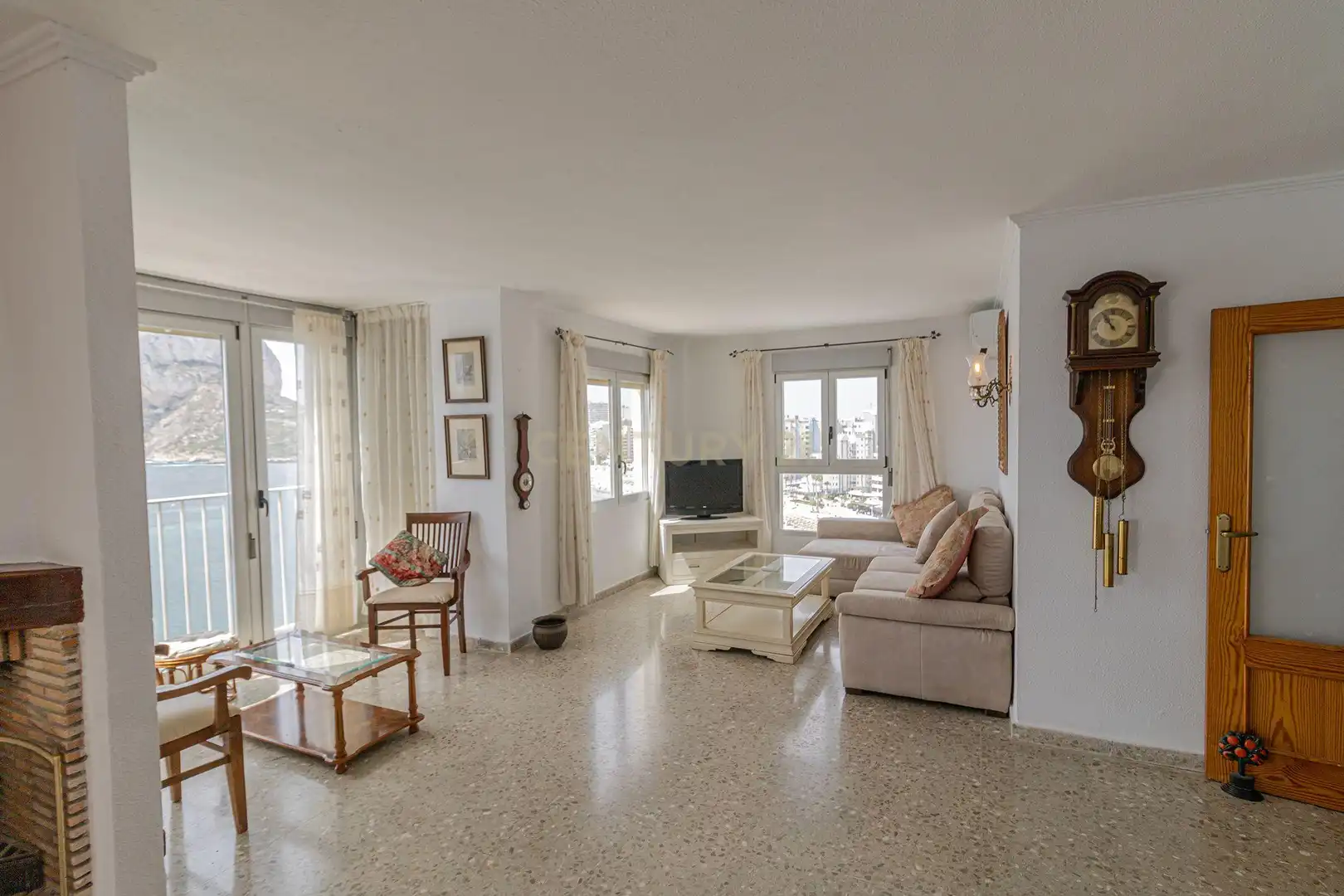 Wohnzimmer von Wohnungen zur Miete in Calpe / Calp mit Klimaanlage, Ofen und Waschmaschine