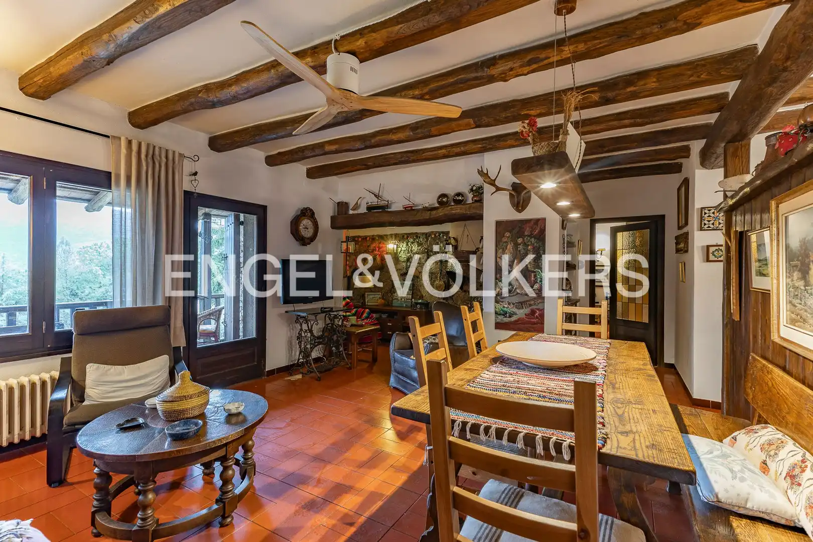 Comedor de Finca rústica en venta en Aiguafreda con Calefacción, Jardín privado y Piscina