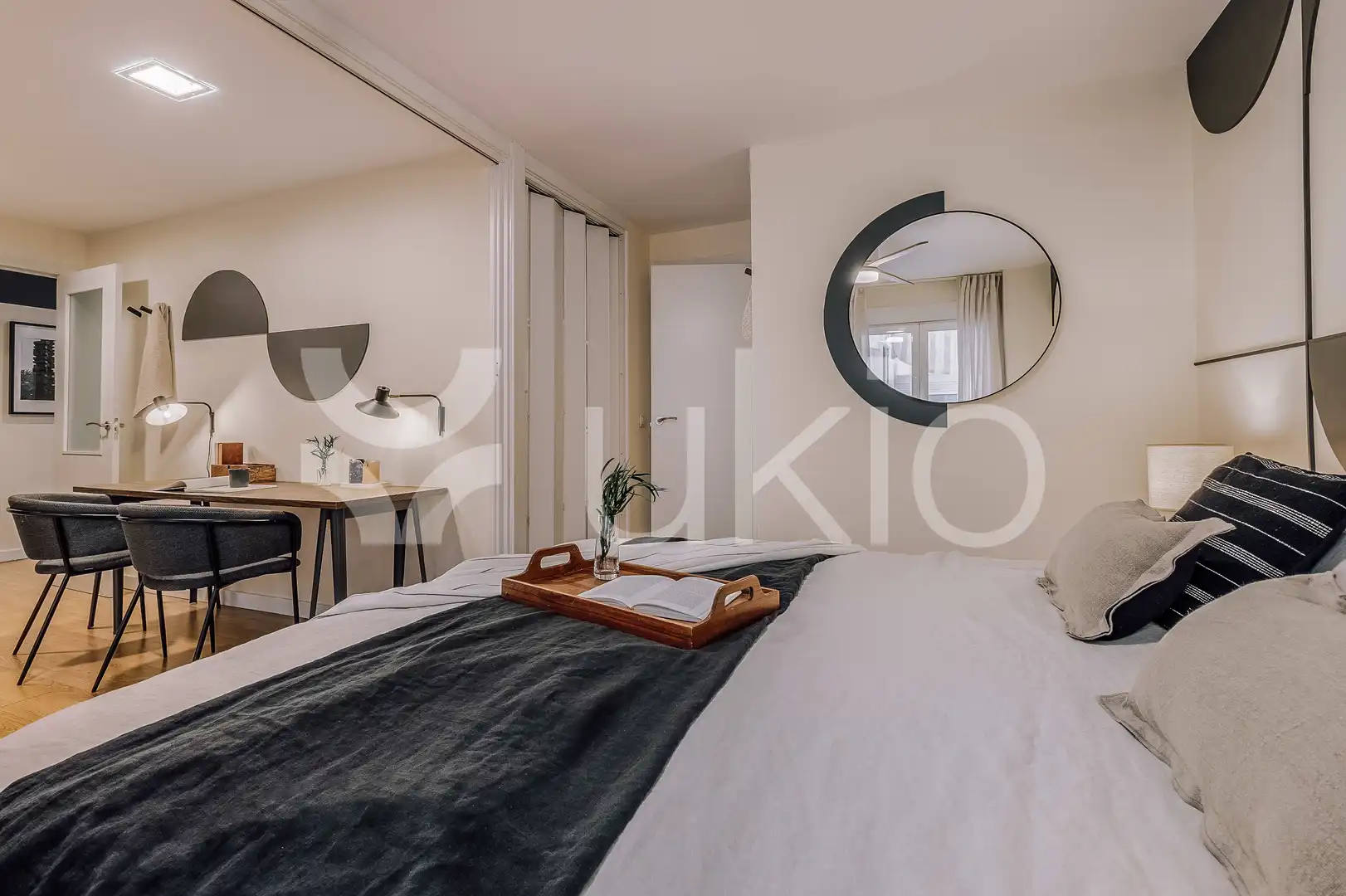 Habitación de Apartamento de alquiler en Madrid con Aire acondicionado, Calefacción y Amueblado
