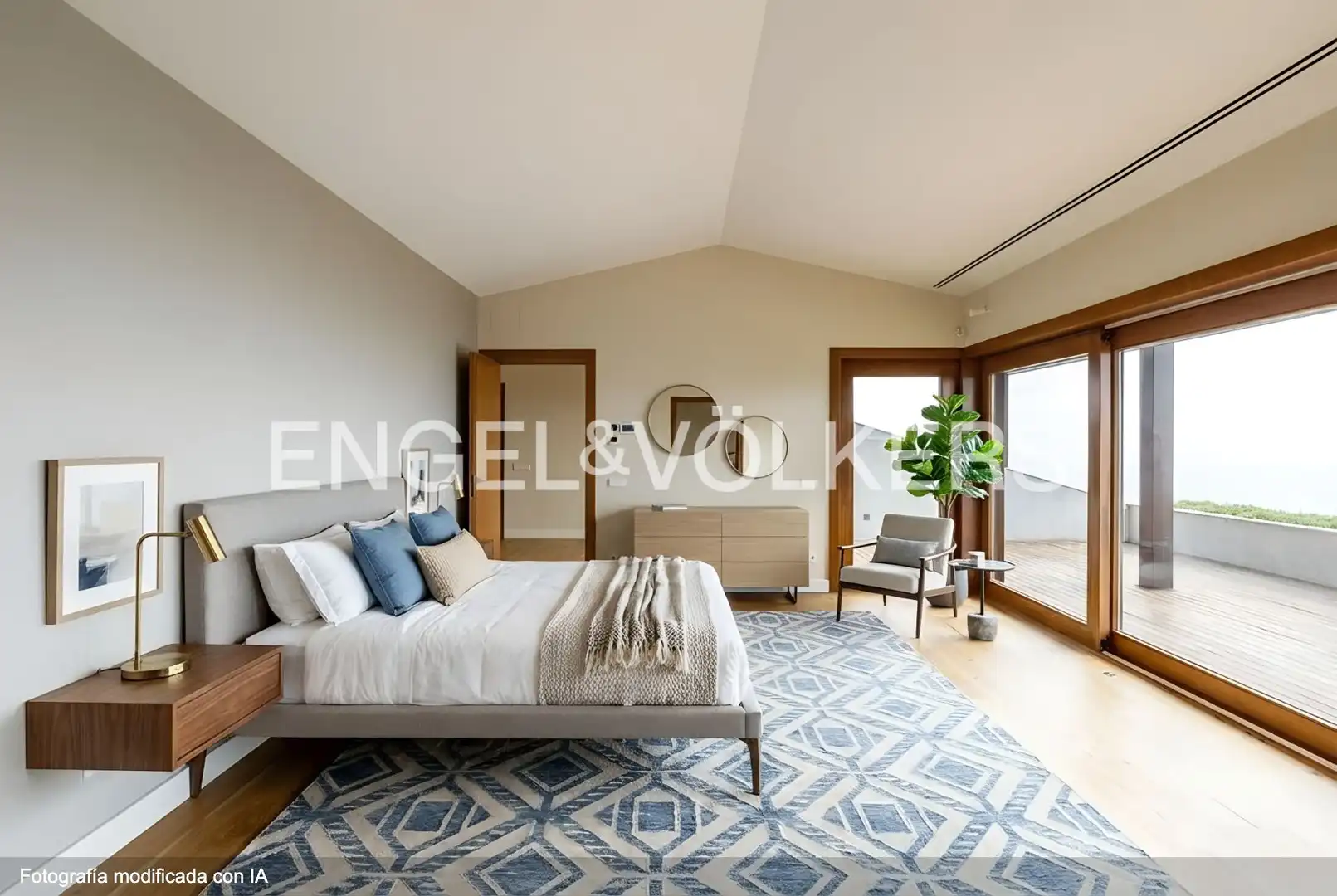 Schlafzimmer von Country house zum Verkauf in Sant Andreu de Llavaneres mit Klimaanlage, Heizung und Privatgarten