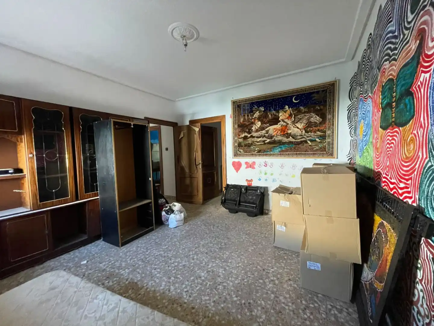 Sala de estar de Piso en venta en Valdepeñas con Aire acondicionado y Balcón