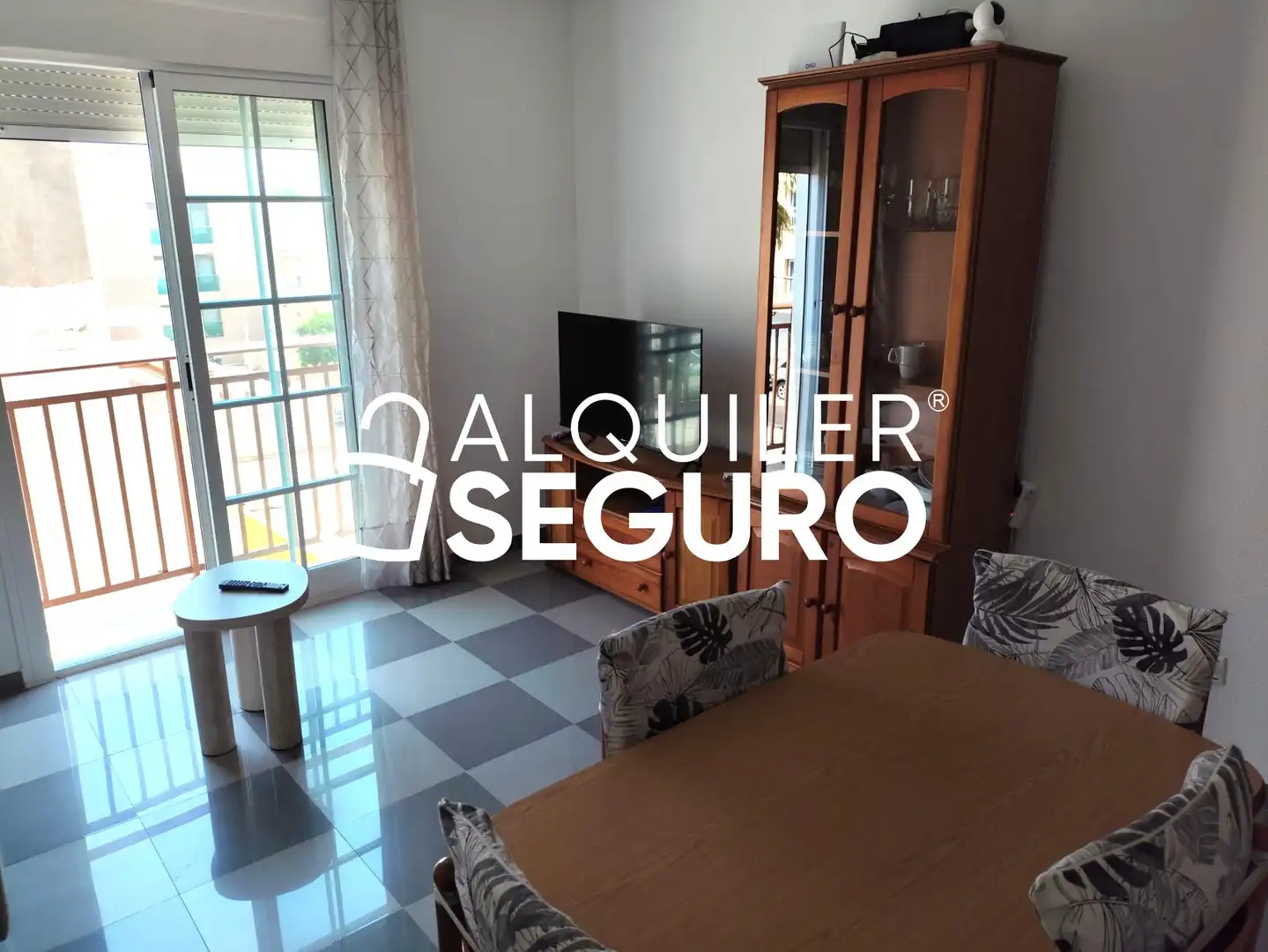 Living room of Flat for rent in Roquetas de Mar  with Furnished