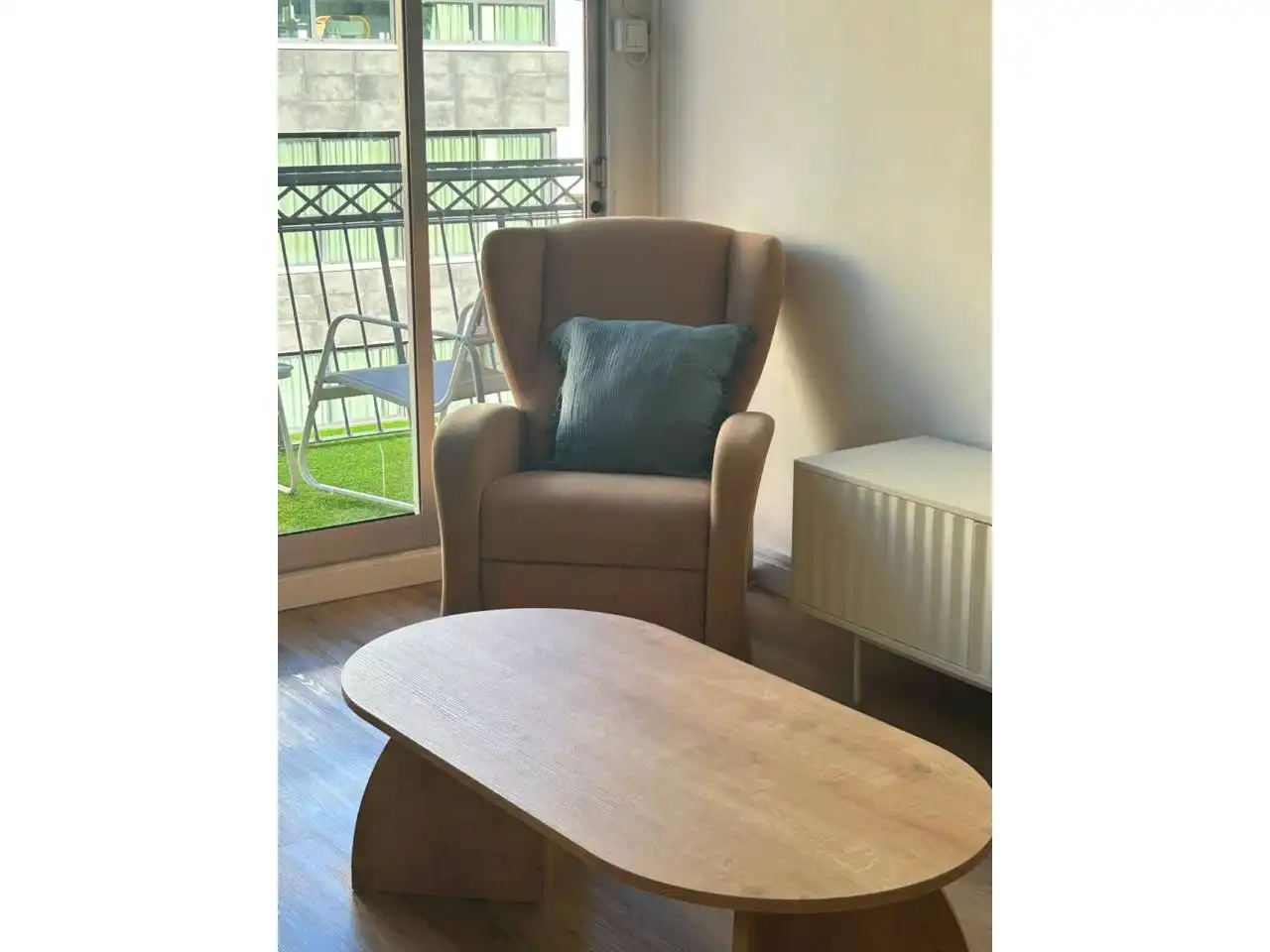 Living room of Flat for rent in Valencia  with Air Conditioner, Parquet flooring and Storage room