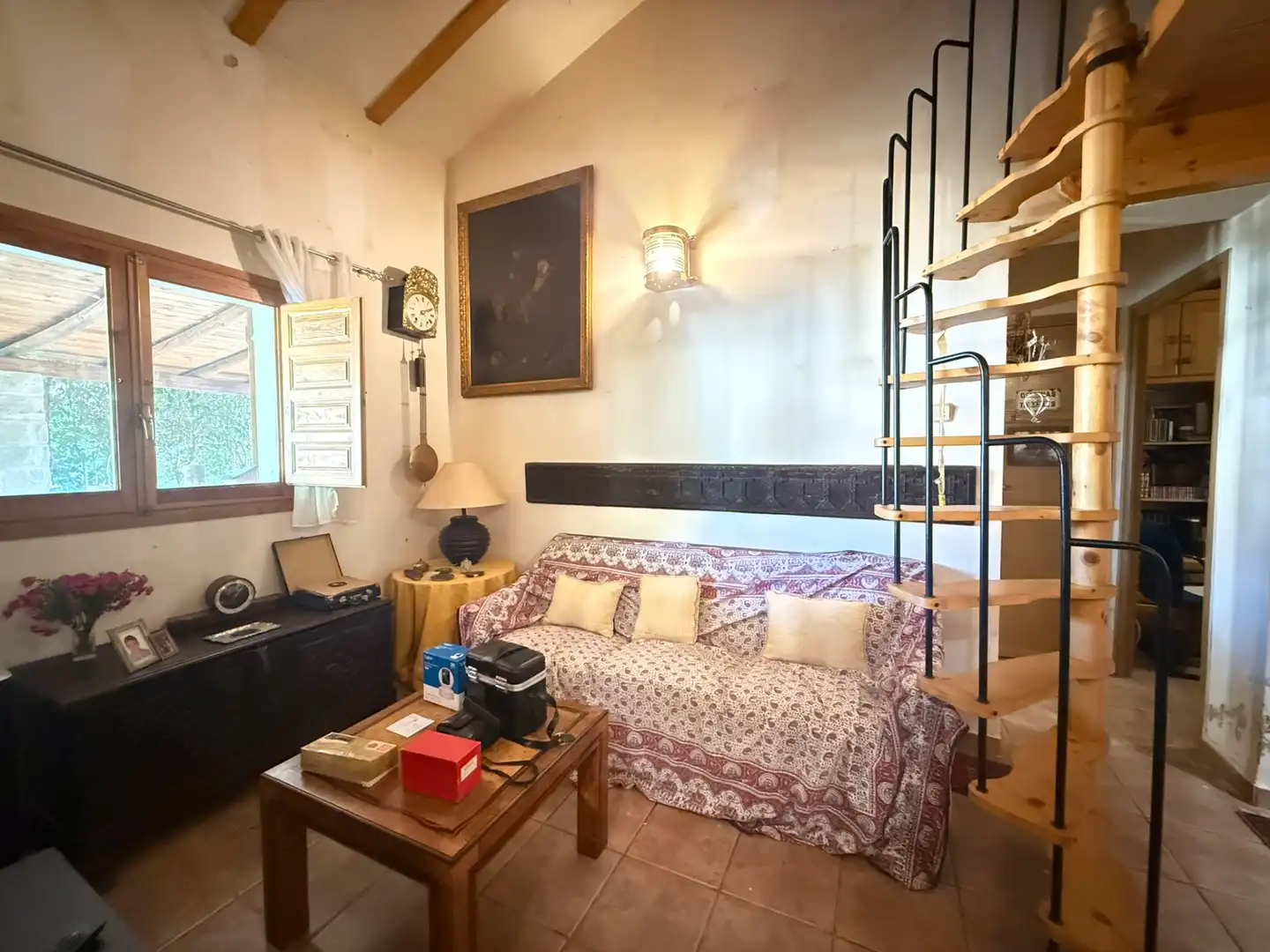 Sala de estar de Casa o chalet en venta en Escatrón con Jardín privado, Amueblado y Lavadora