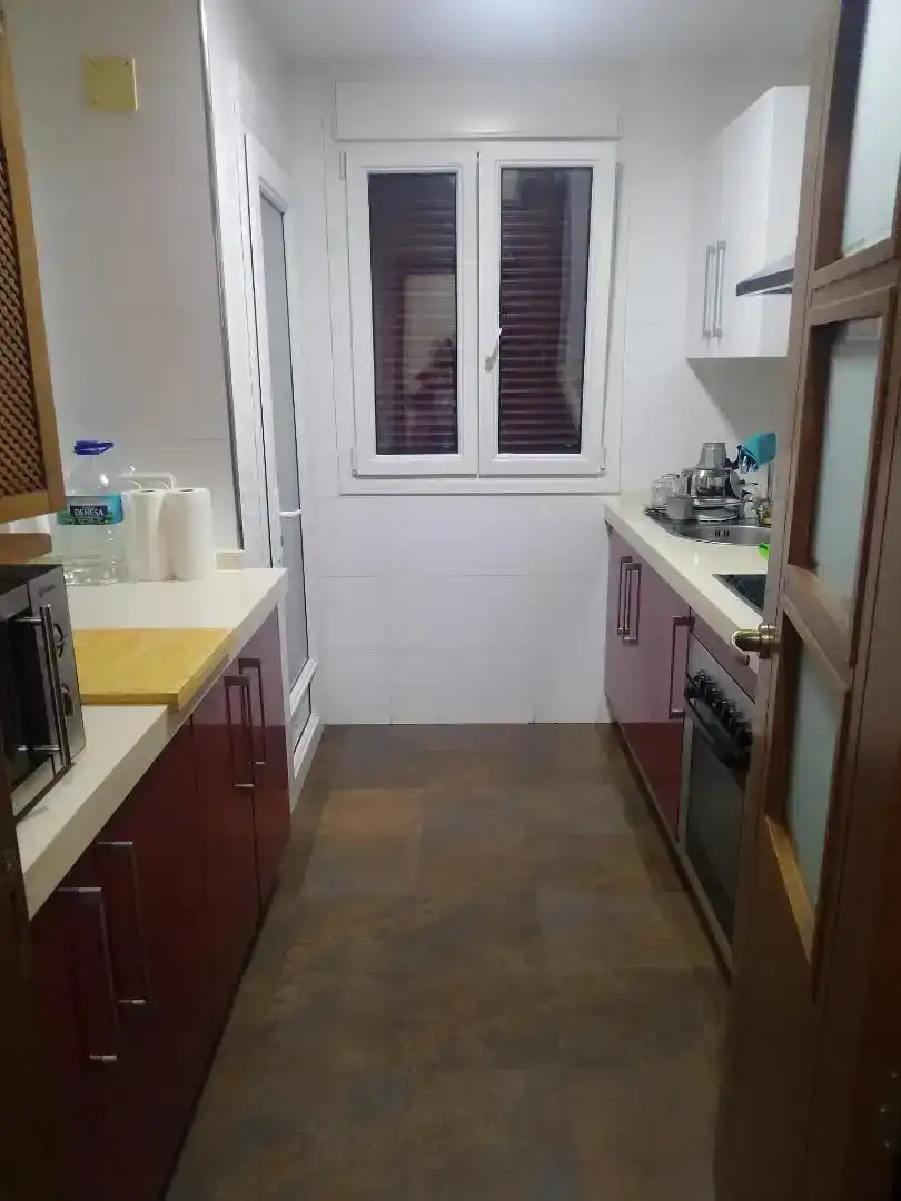 Cuina de Apartament de lloguer en El Ejido amb Aire condicionat, Jardí privat i Parquet