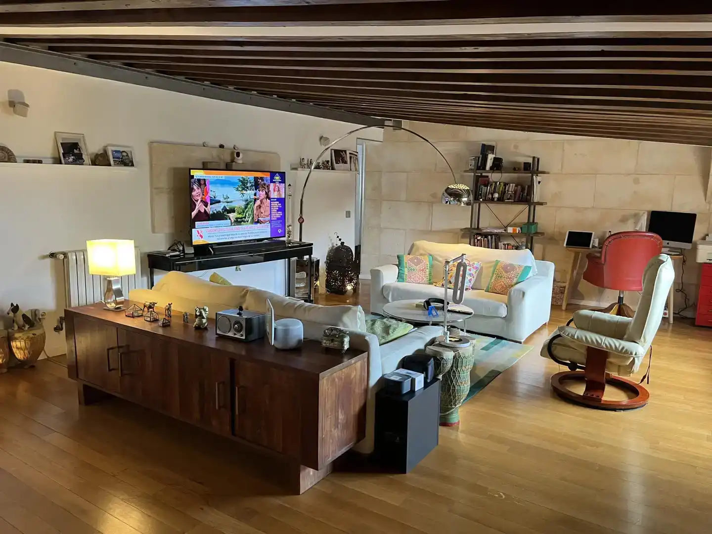 Sala d'estar de Àtic en venda en  Palma de Mallorca amb Aire condicionat, Parquet i Traster