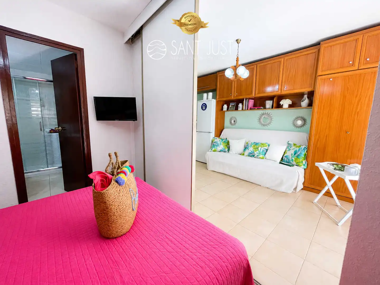 Schlafzimmer von Wohnungen zum Verkauf in Vila-seca mit Terrasse, Möbliert und Waschmaschine