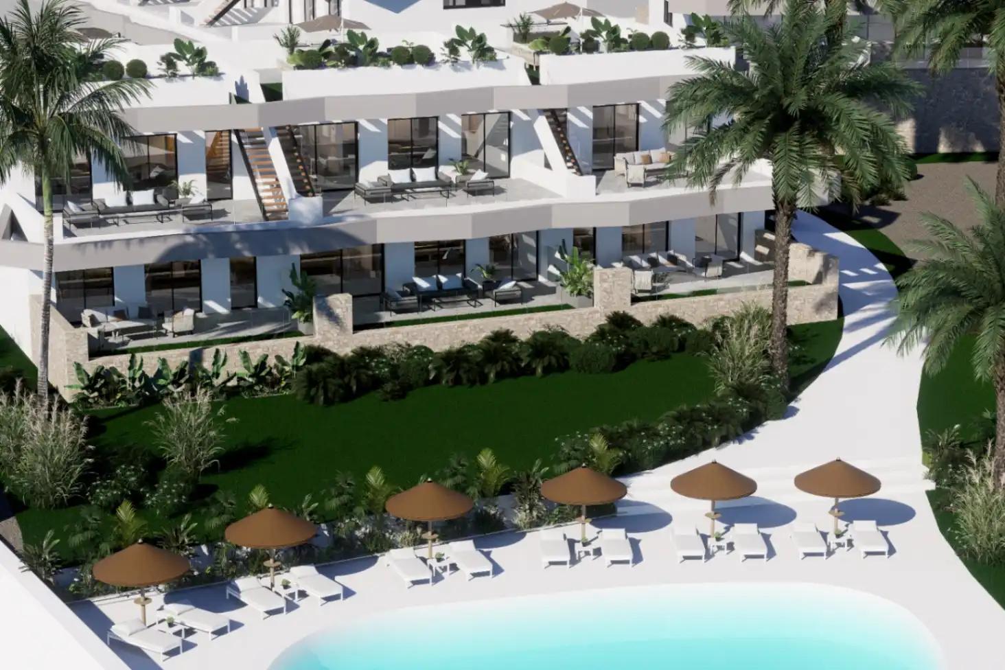 Bungalow con piscina en venta en Balcón de Finestrat - Terra Marina