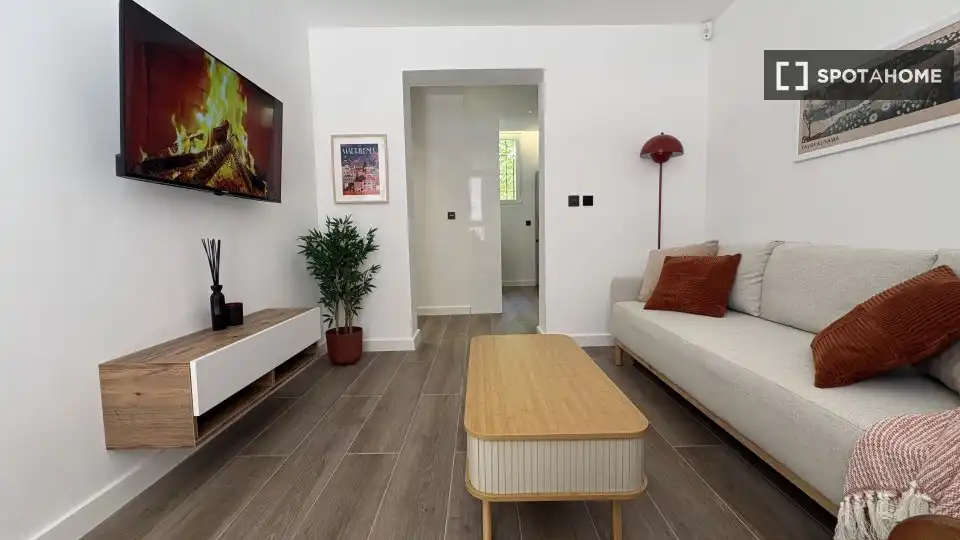 Sala d'estar de Pis de lloguer en Madrid amb Aire condicionat, Calefacció i Moblat