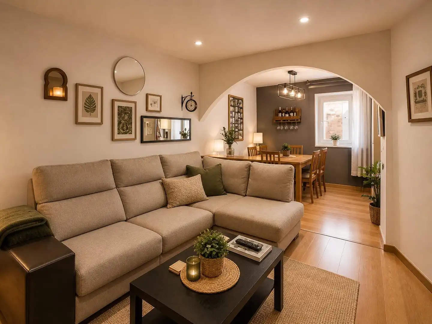 Sala d'estar de Apartament en venda en  Barcelona Capital amb Aire condicionat, Parquet i Terrassa
