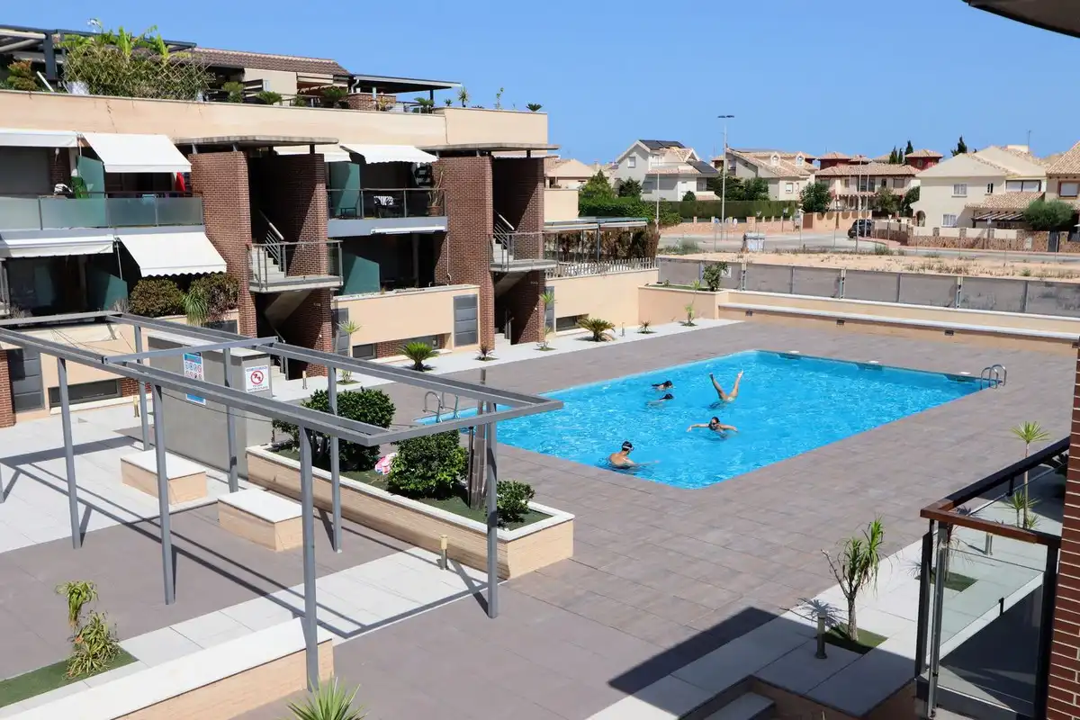 Swimming pool of Apartments for sale in San Javier  with Air Conditioner and Community pool