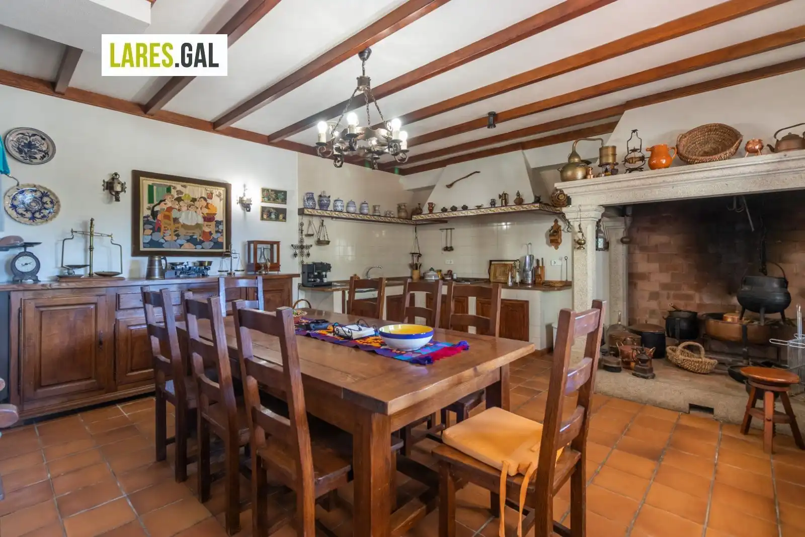 Menjador de Casa o xalet de lloguer en Moaña amb Calefacció, Terrassa i Moblat