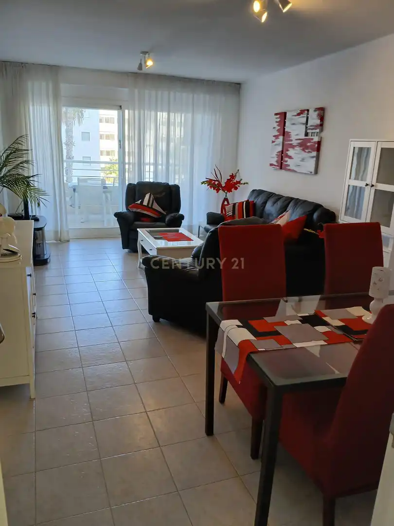 Sala d'estar de Apartament en venda en Calpe / Calp amb Aire condicionat, Balcó i Piscina comunitària