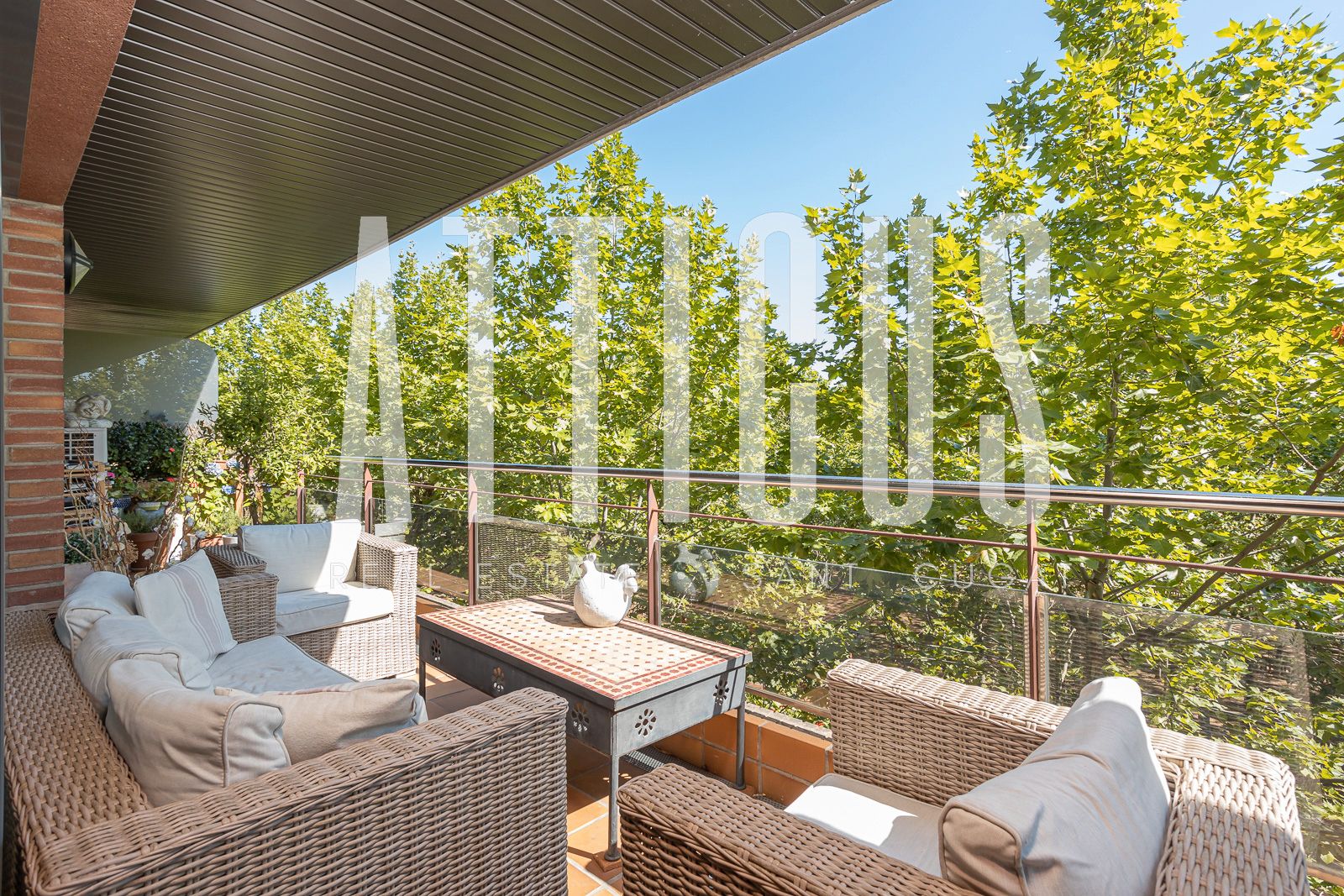 Terrace of Flat for sale in Sant Cugat del Vallès  with Air Conditioner, Heating and Parquet flooring
