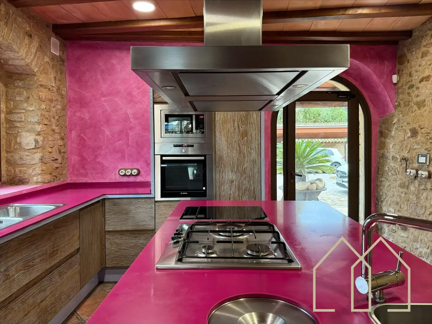 Cocina de Casa o chalet en venta en Sant Joan de Mollet con Aire acondicionado, Calefacción y Jardín privado
