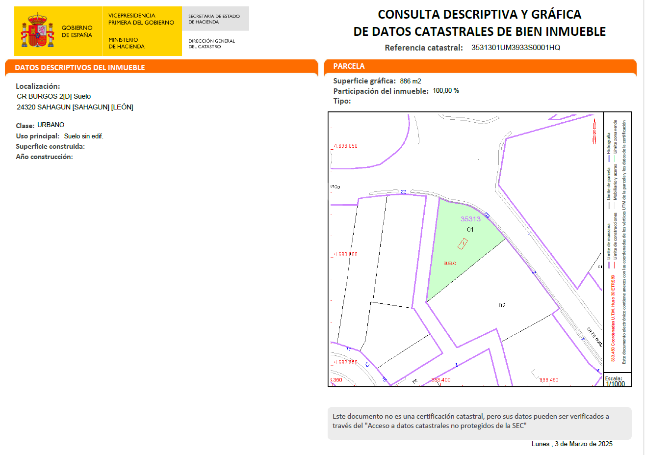 Residencial en venda en Sahagún