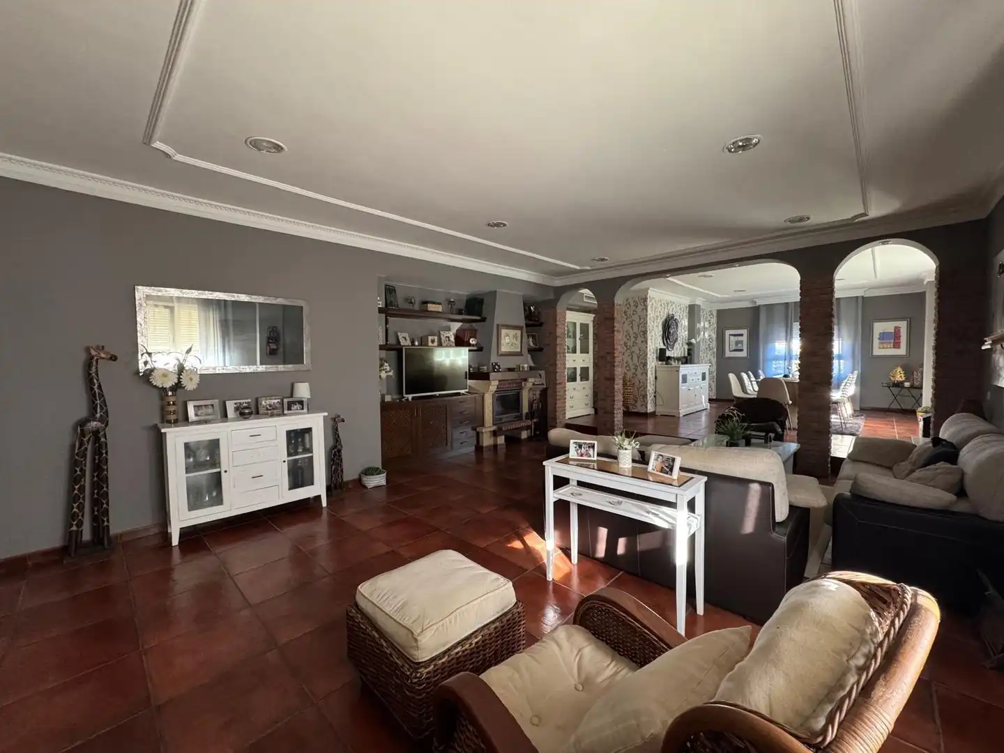 Sala d'estar de Casa o xalet en venda en Badajoz amb Aire condicionat, Jardí privat i Terrassa