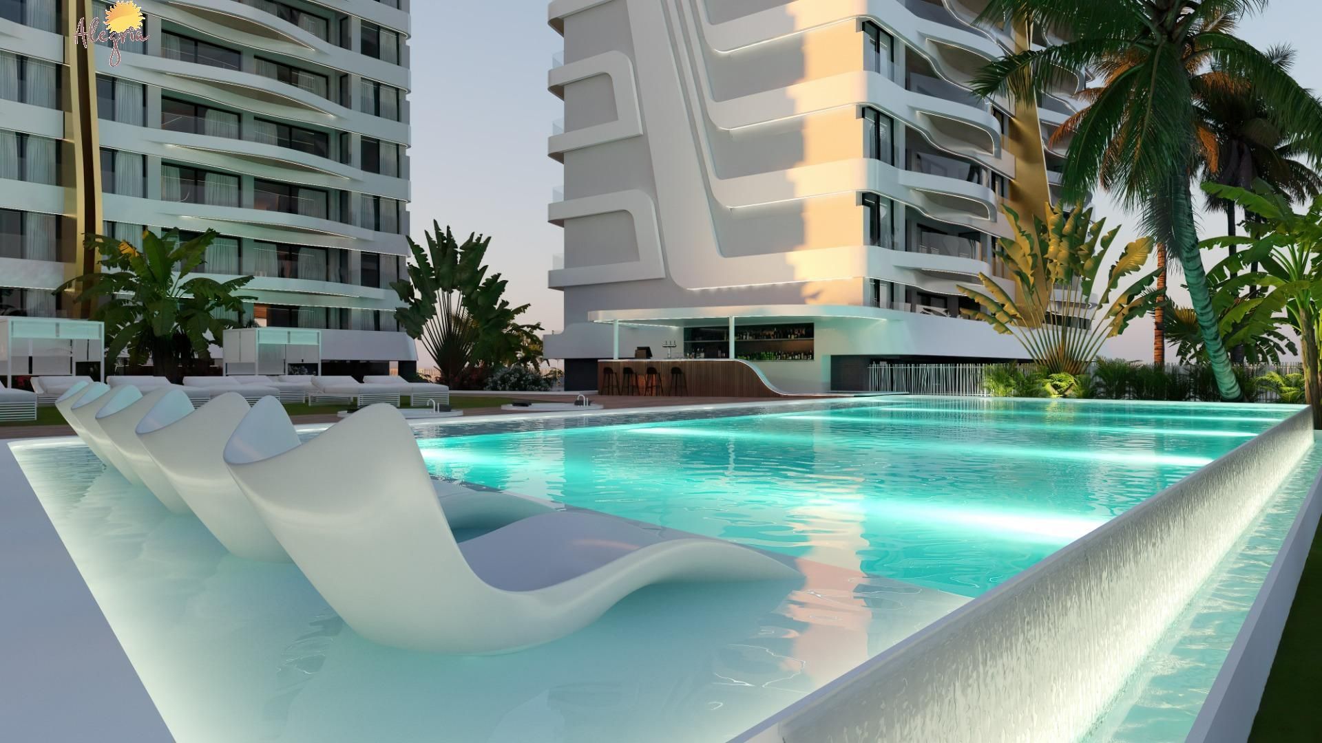 Swimming pool of Flat for sale in La Manga del Mar Menor  with Air Conditioner, Heating and Terrace