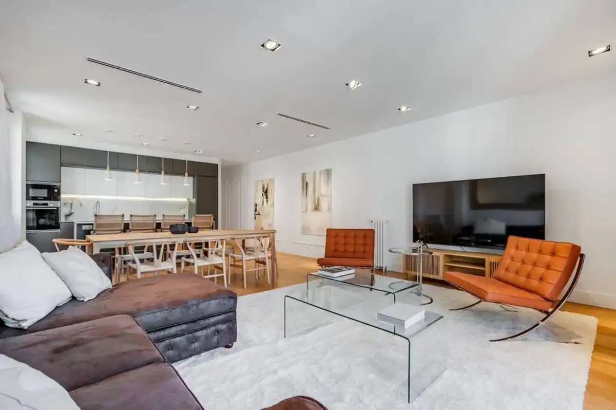 Sala de estar de Piso de alquiler en Madrid con Aire acondicionado, Calefacción y Terraza