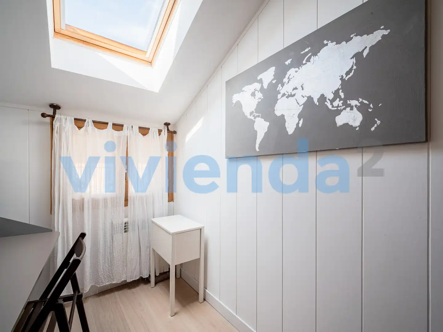 Schlafzimmer von Wohnung zur Miete in Madrid mit Klimaanlage und Heizung