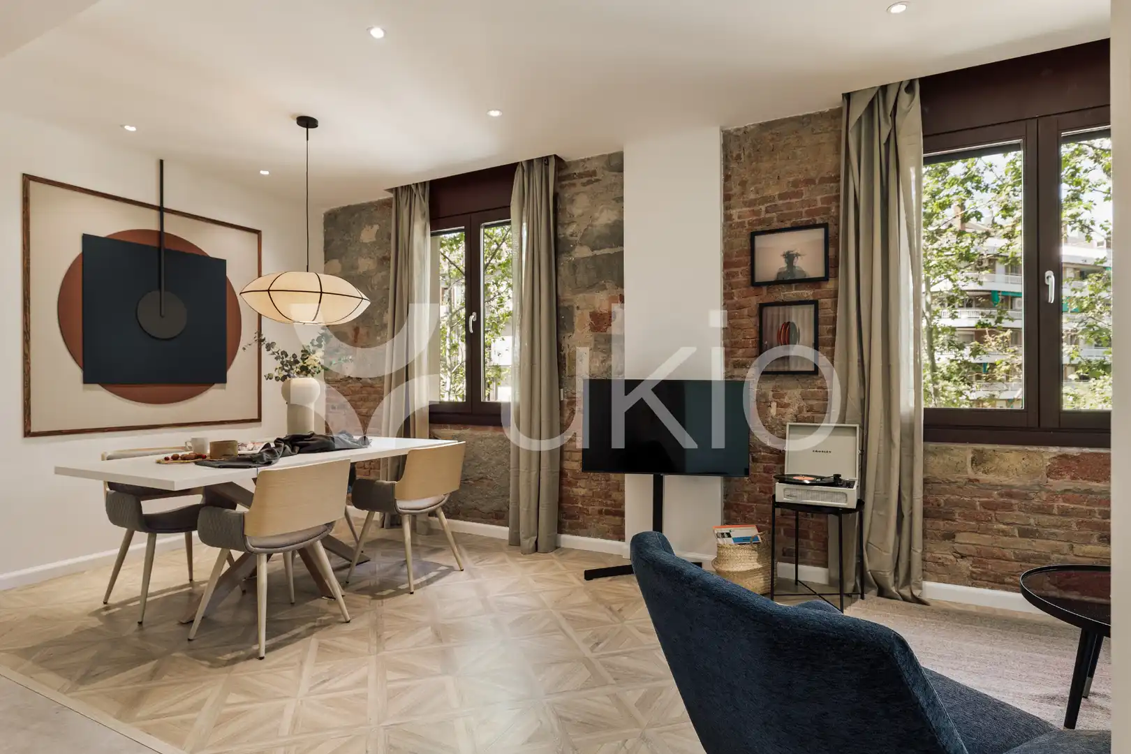 Sala d'estar de Apartament de lloguer en Barcelona amb Aire condicionat, Calefacció i Moblat