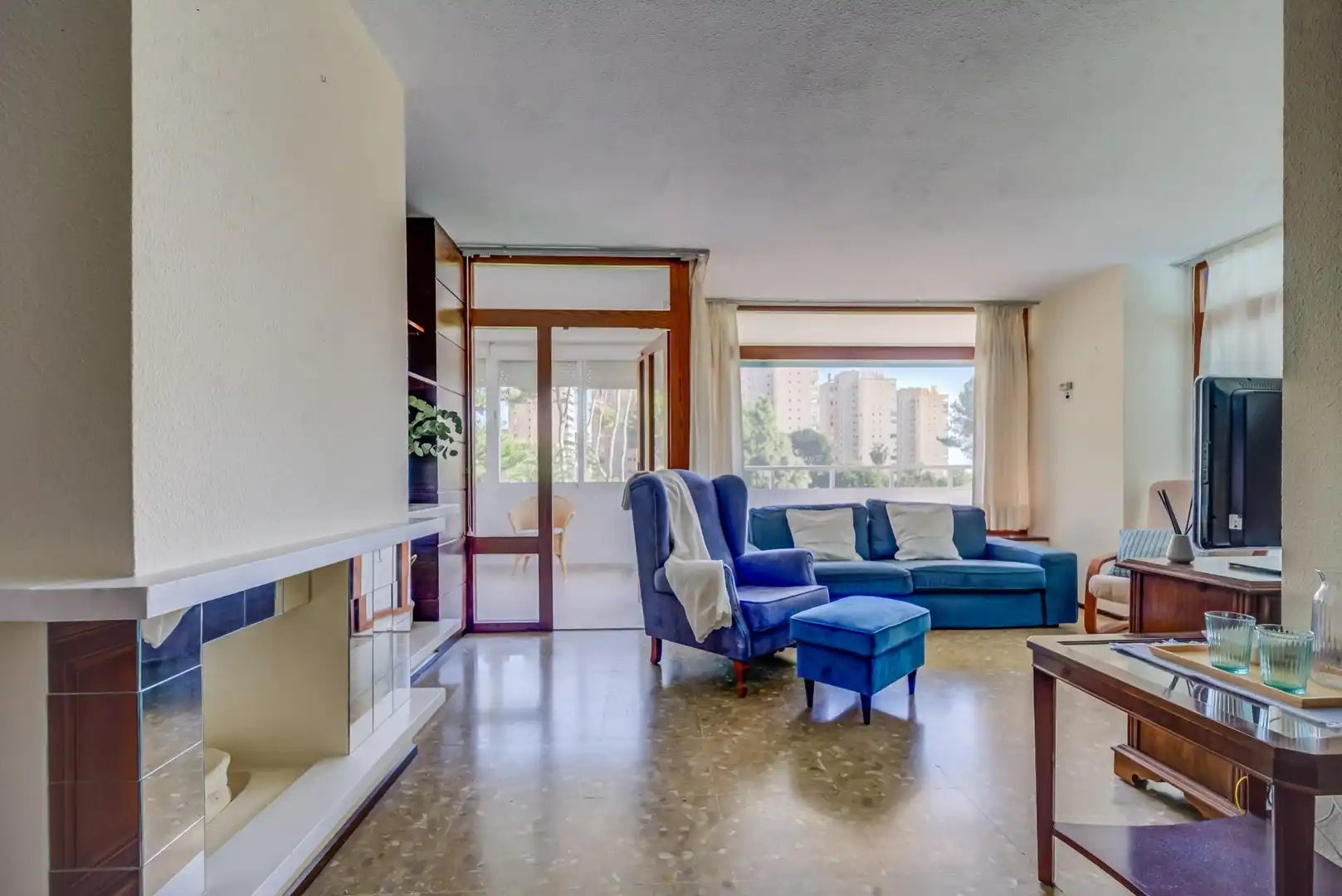 Sala de estar de Piso en venta en Torremolinos con Aire acondicionado, Jardín privado y Terraza