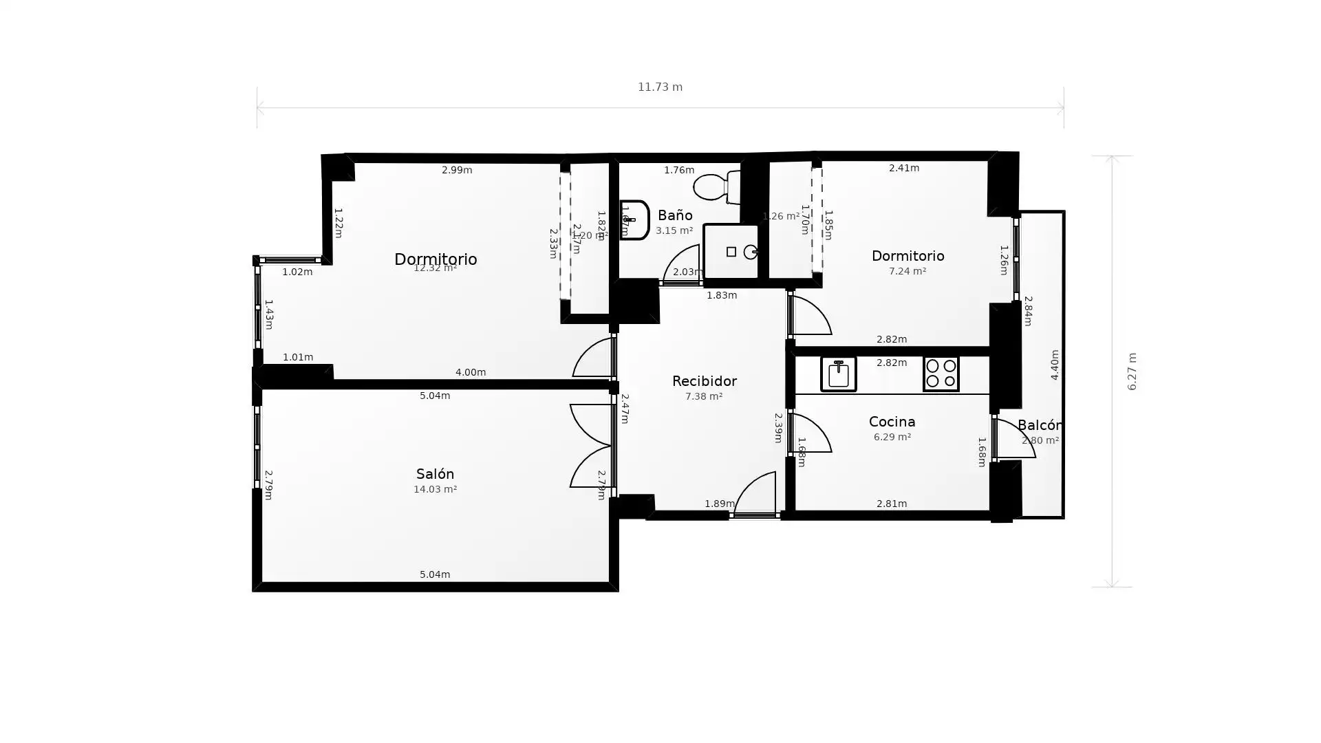 Wohnung zum Verkauf in Madrid mit Klimaanlage, Heizung und Terrasse