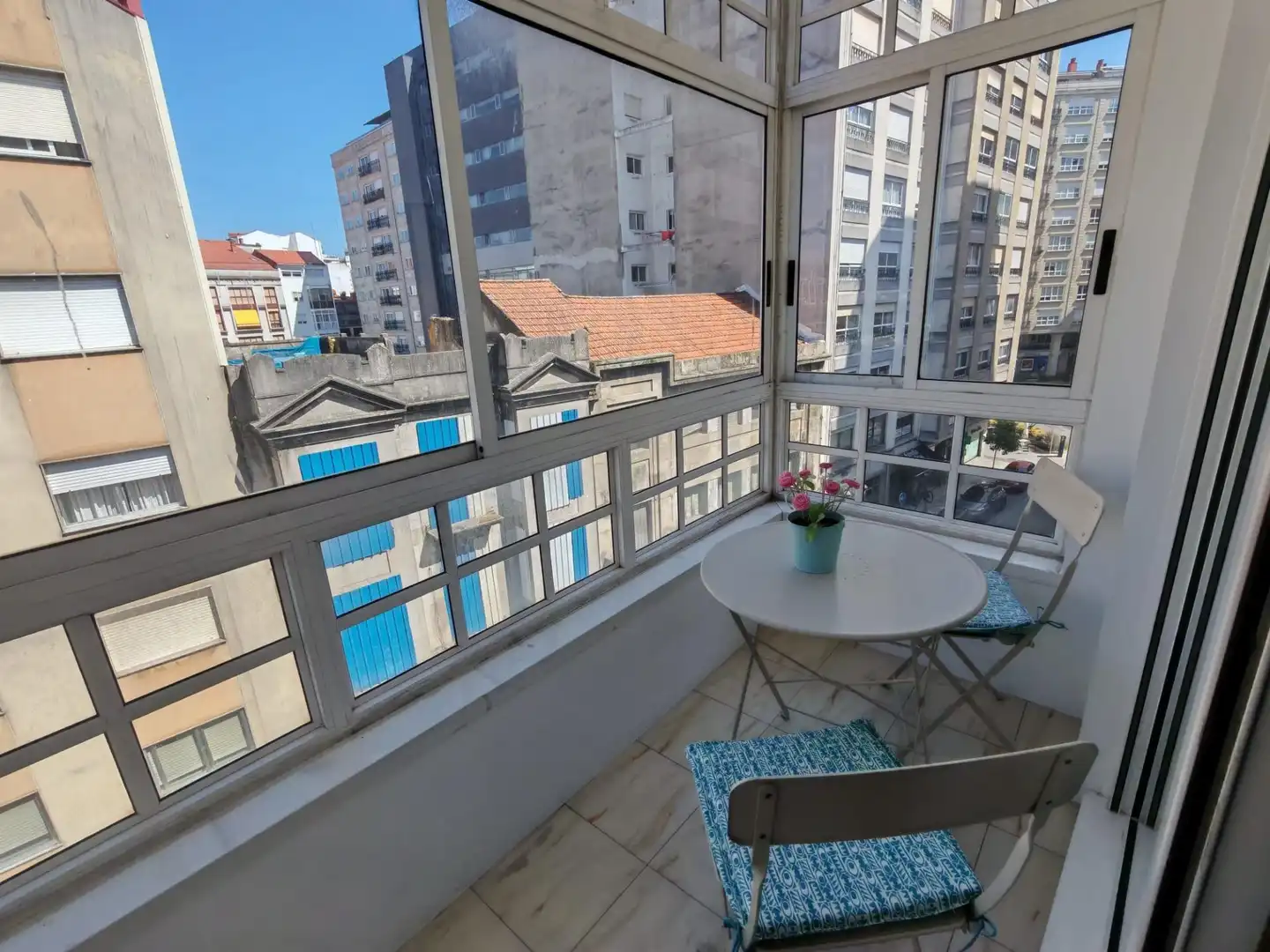 Balcony of Flat for rent in Vigo   with Heating, Terrace and Storage room